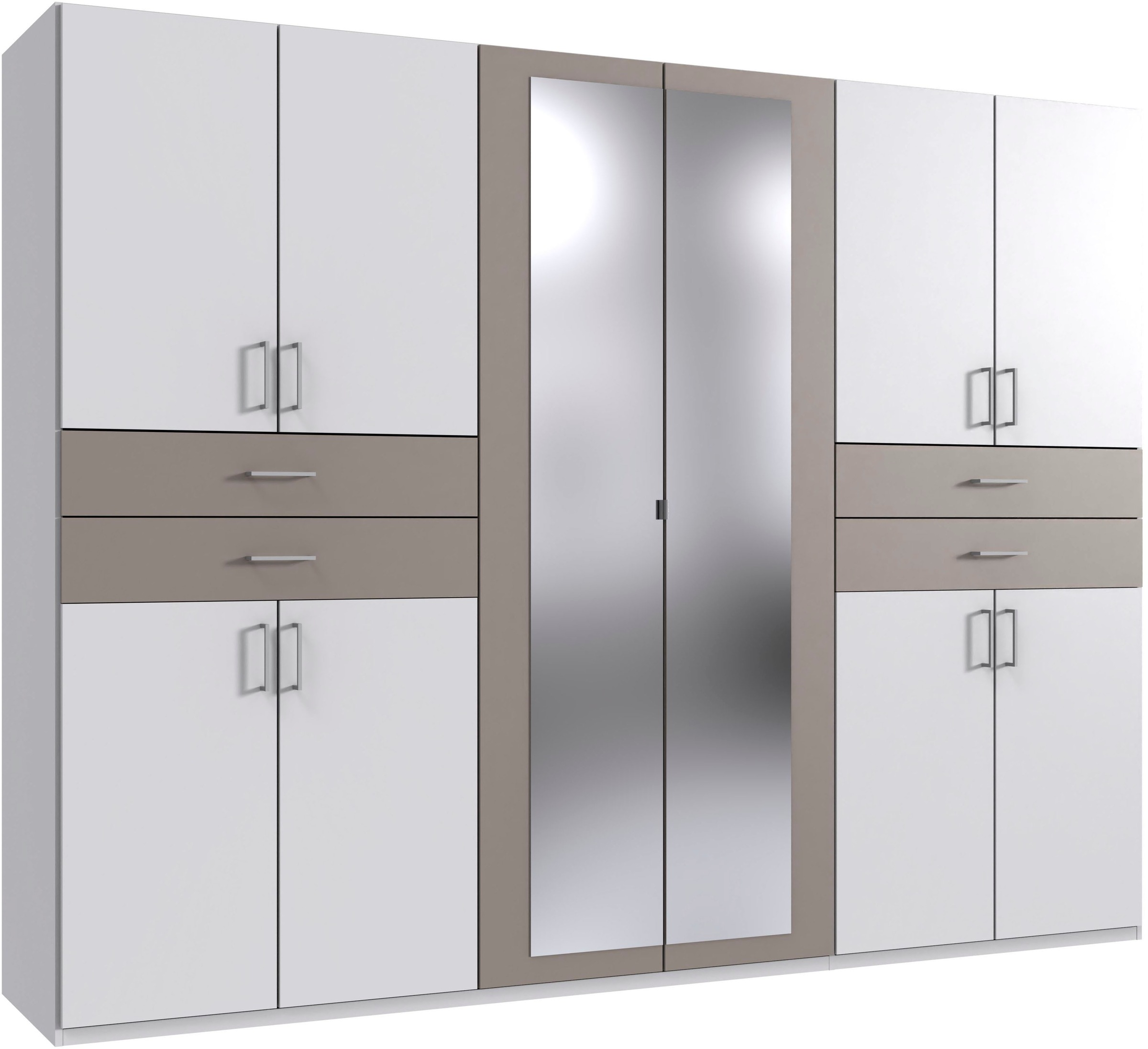 Wimex Kleiderschrank »Taiga Kleiderschrank mit Spiegel OTTOs Choice Topseller«, mit Schubladen auf bequemer Höhe, Garderobe Schlafzimmerschrank
