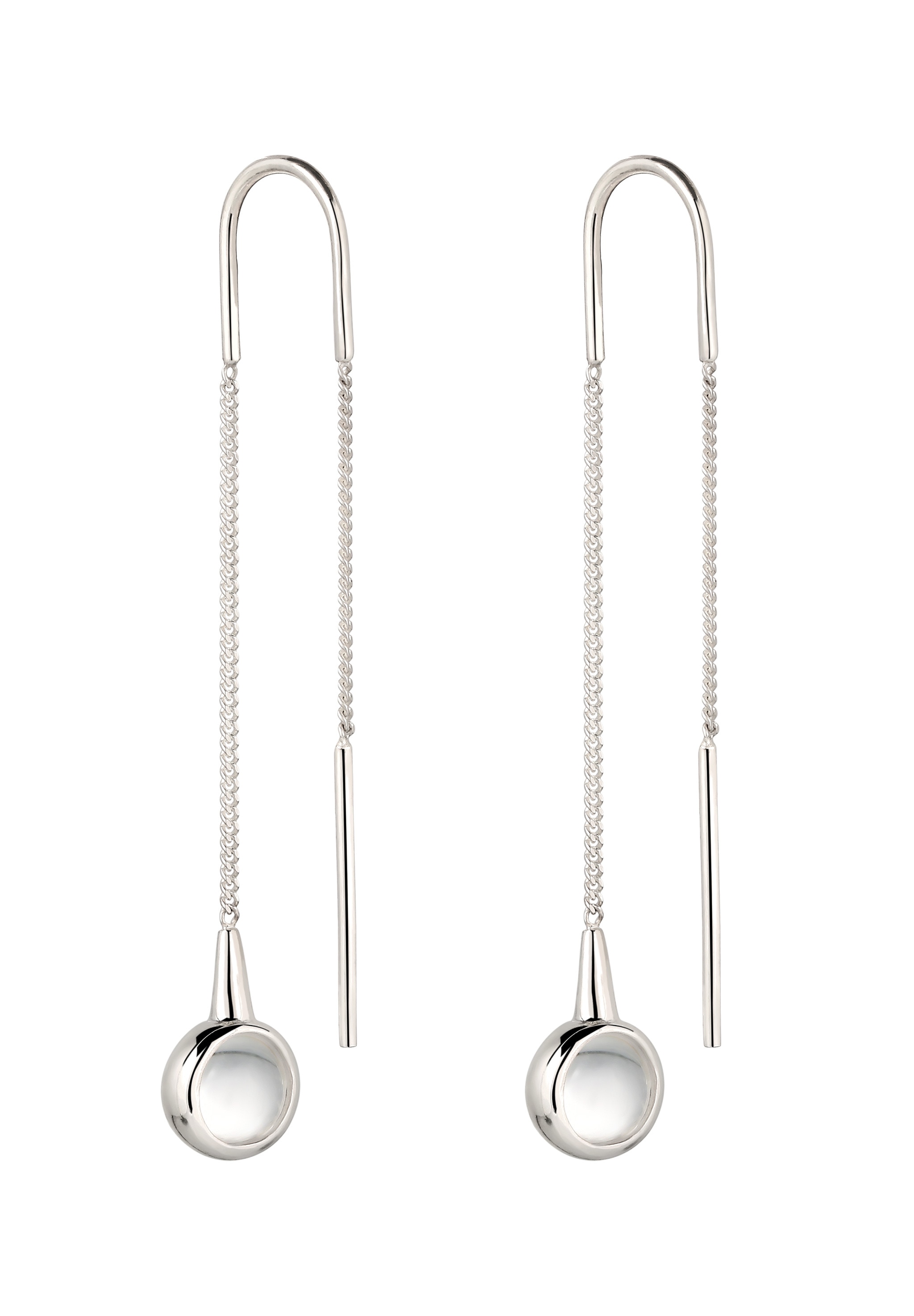 Elli Paar Ohrhänger »Ohrringe Ohrhänger lang Rock Crystal Transparent 925 Sterling Silber«