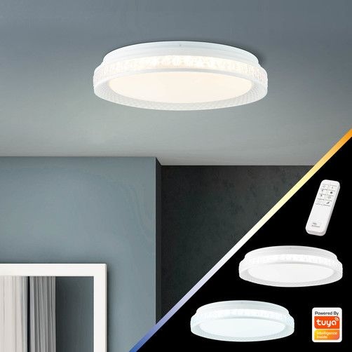 Brilliant LED Deckenleuchte Tuya-App, »Burlie«, Shop cm, Metall/Kunststoff, 39 1 Online OTTO Ø im transparent/weiß flammig-flammig