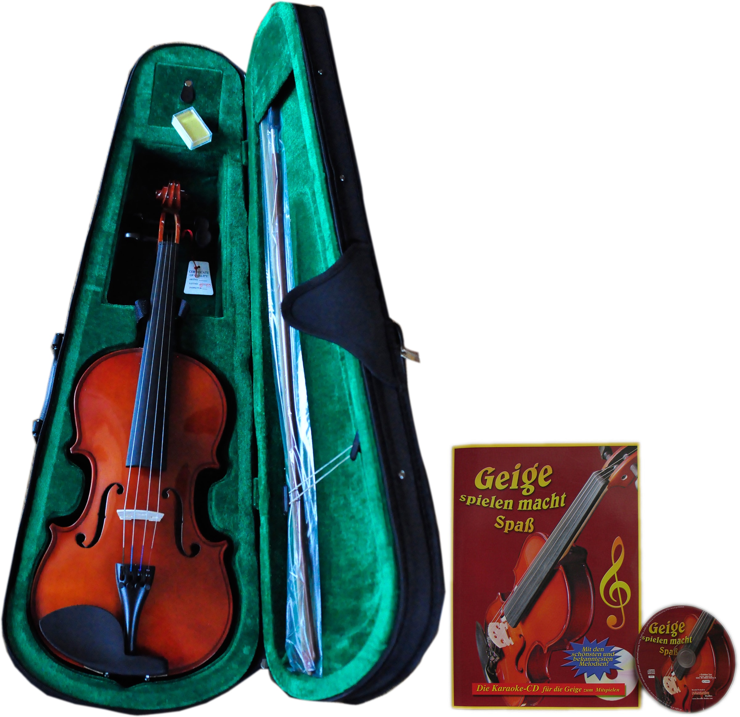 Violine »4/4«, mit Buch und CD
