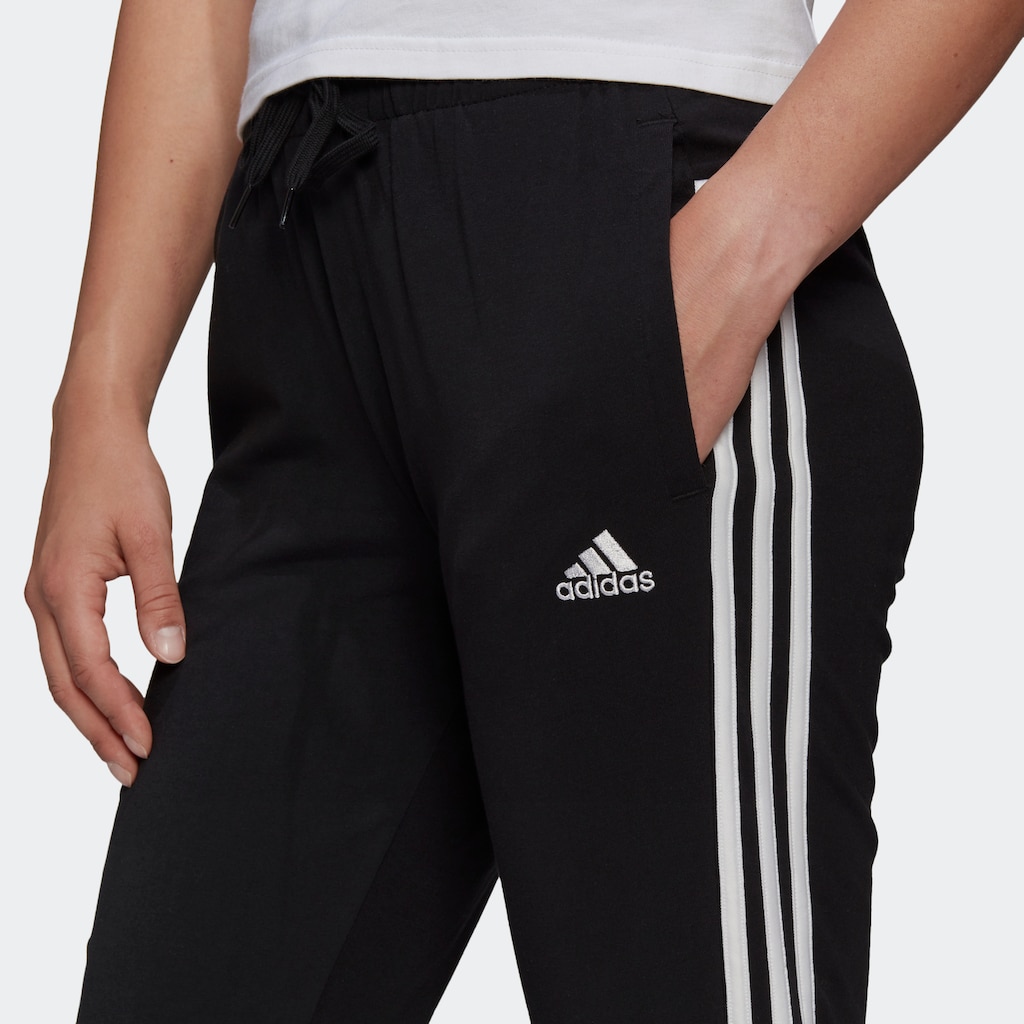 adidas Sportswear Sporthose »ESSENTIALS SINGLE JERSEY 3STREIFEN HOSE«, (1 tlg.)