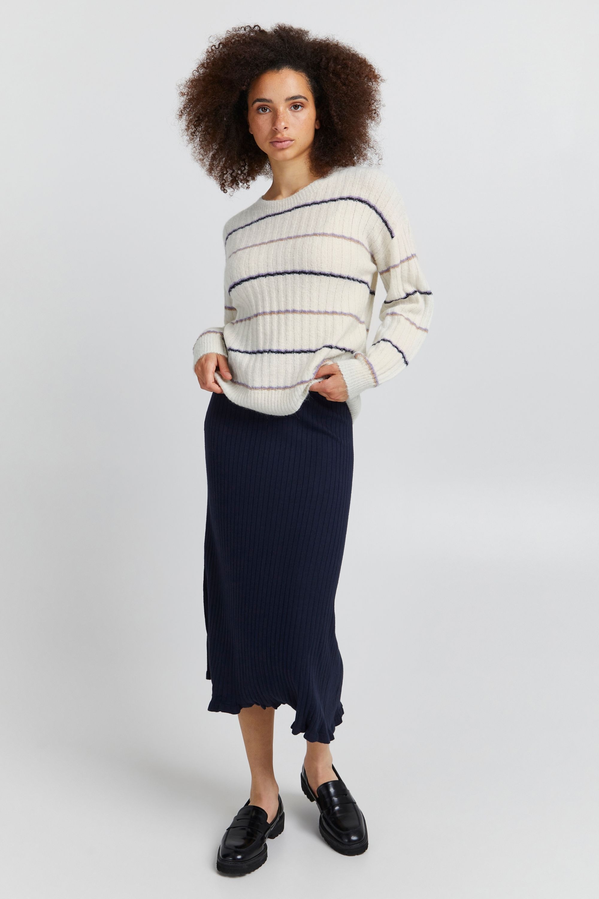 Ichi Strickfleece-Pullover »Strickpullover IHKamara«