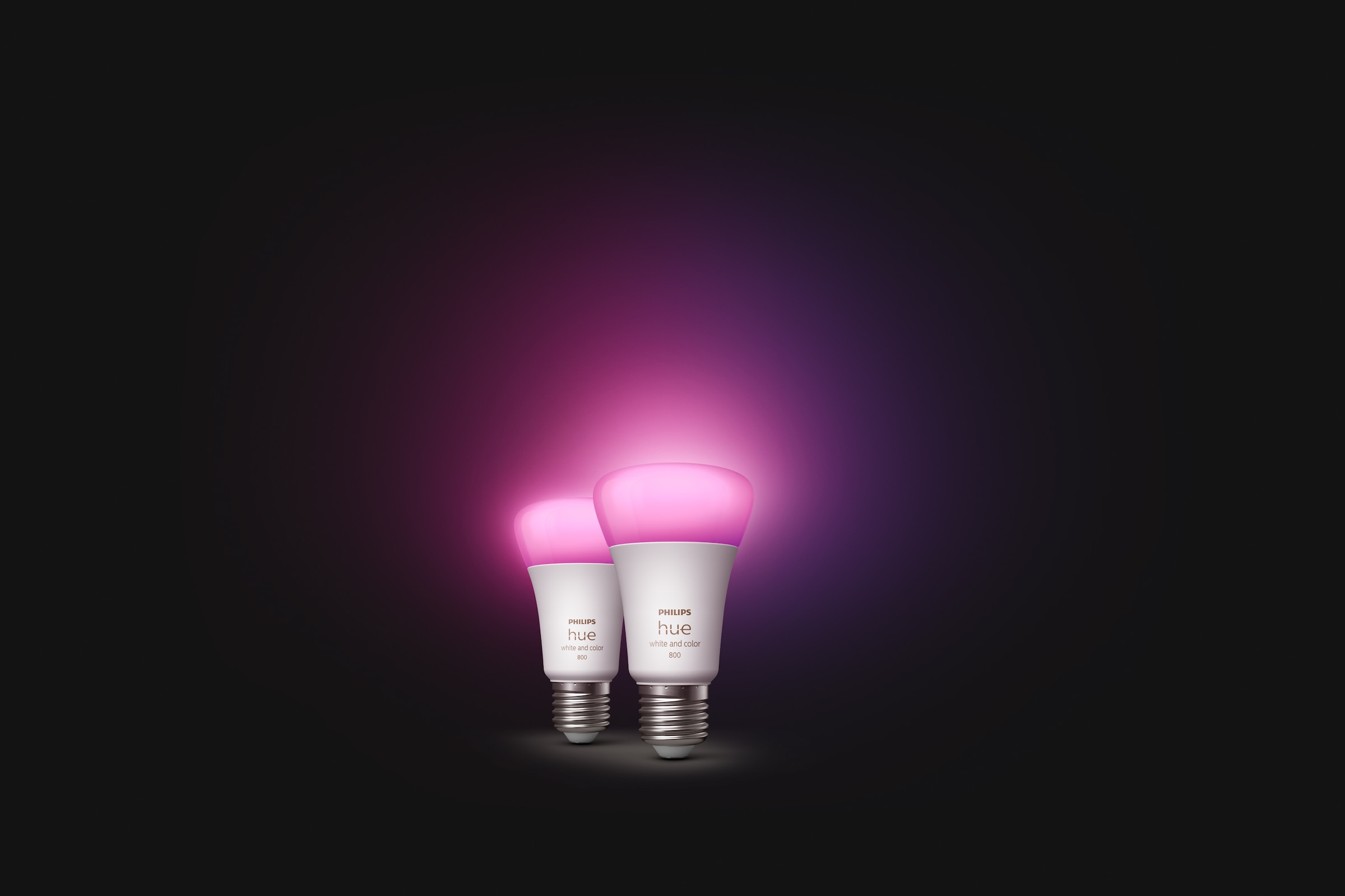 Philips Hue Smarte LED-Leuchte »White & Col. Amb. E27 Doppelpack 2x800«