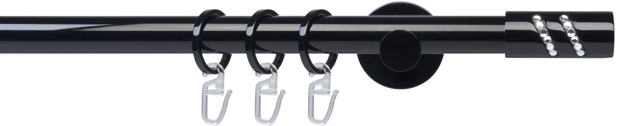 Liedeco Gardinenstange »Fertigstilgarnitur 20 mm Piano Boston« Ø 20 mm 1 läufig-läufig Fixmaß Gardinenstange Komplett