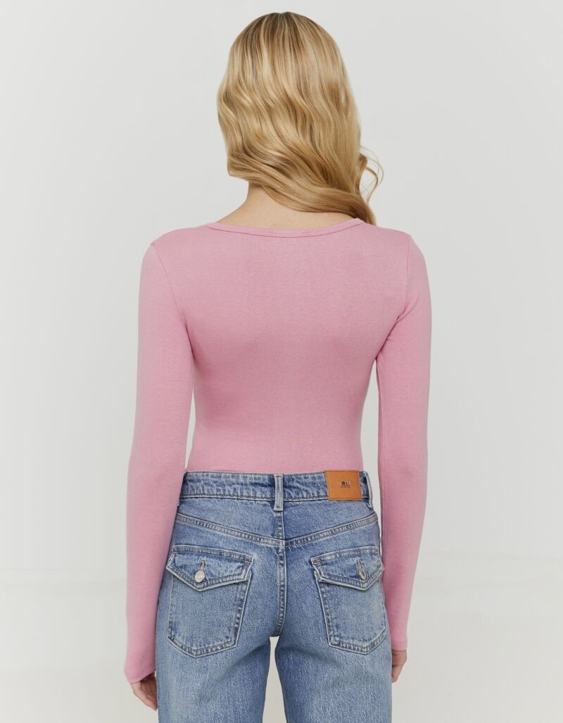 Tally Weijl Langarmbody »SBOCOJANA« Baumwollmischung, figurbetont