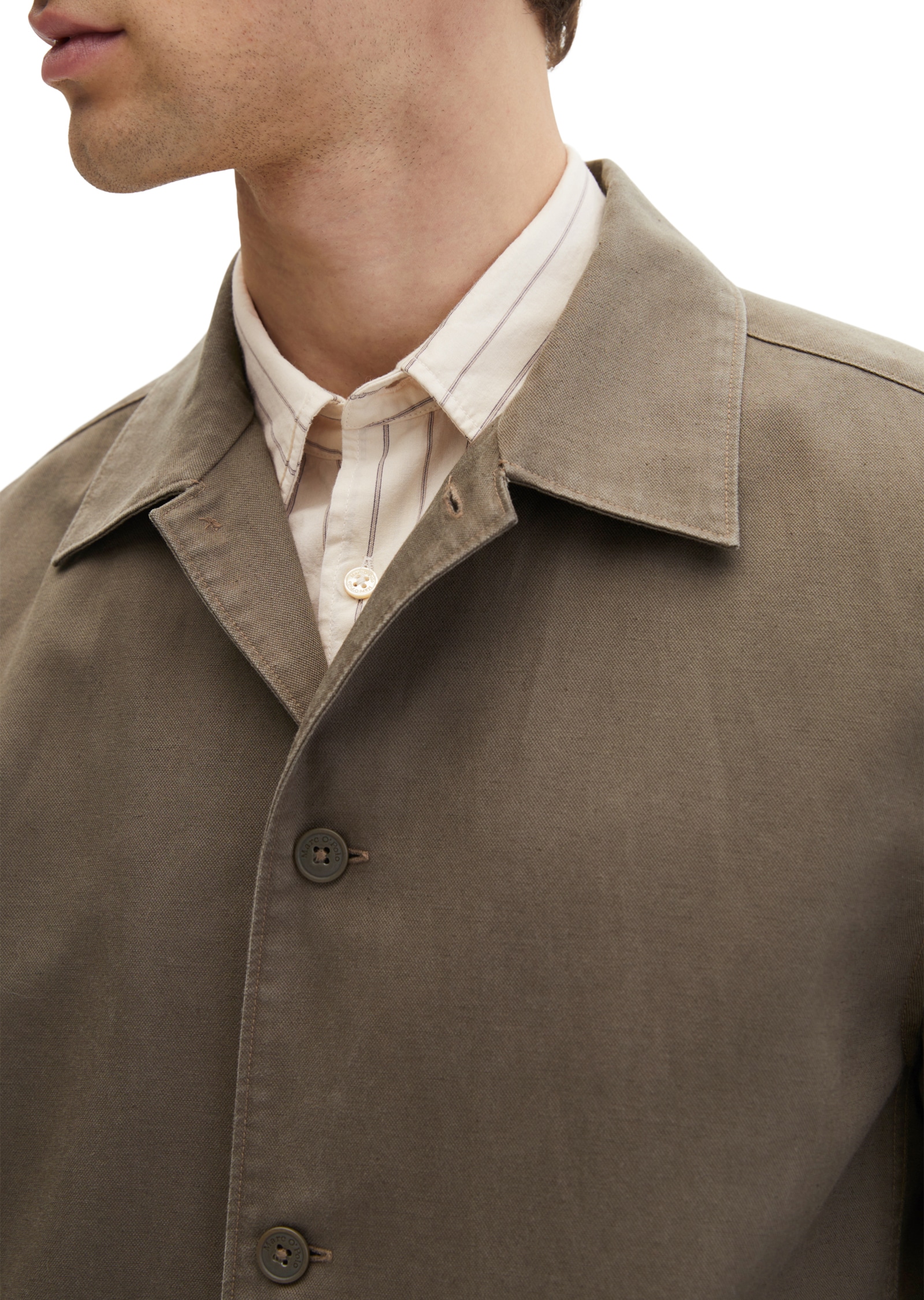Marc O'Polo Hemdjacke »DFB Travel Collection« Overshirt aus TENCEL Lyocell -Leinen-Mix