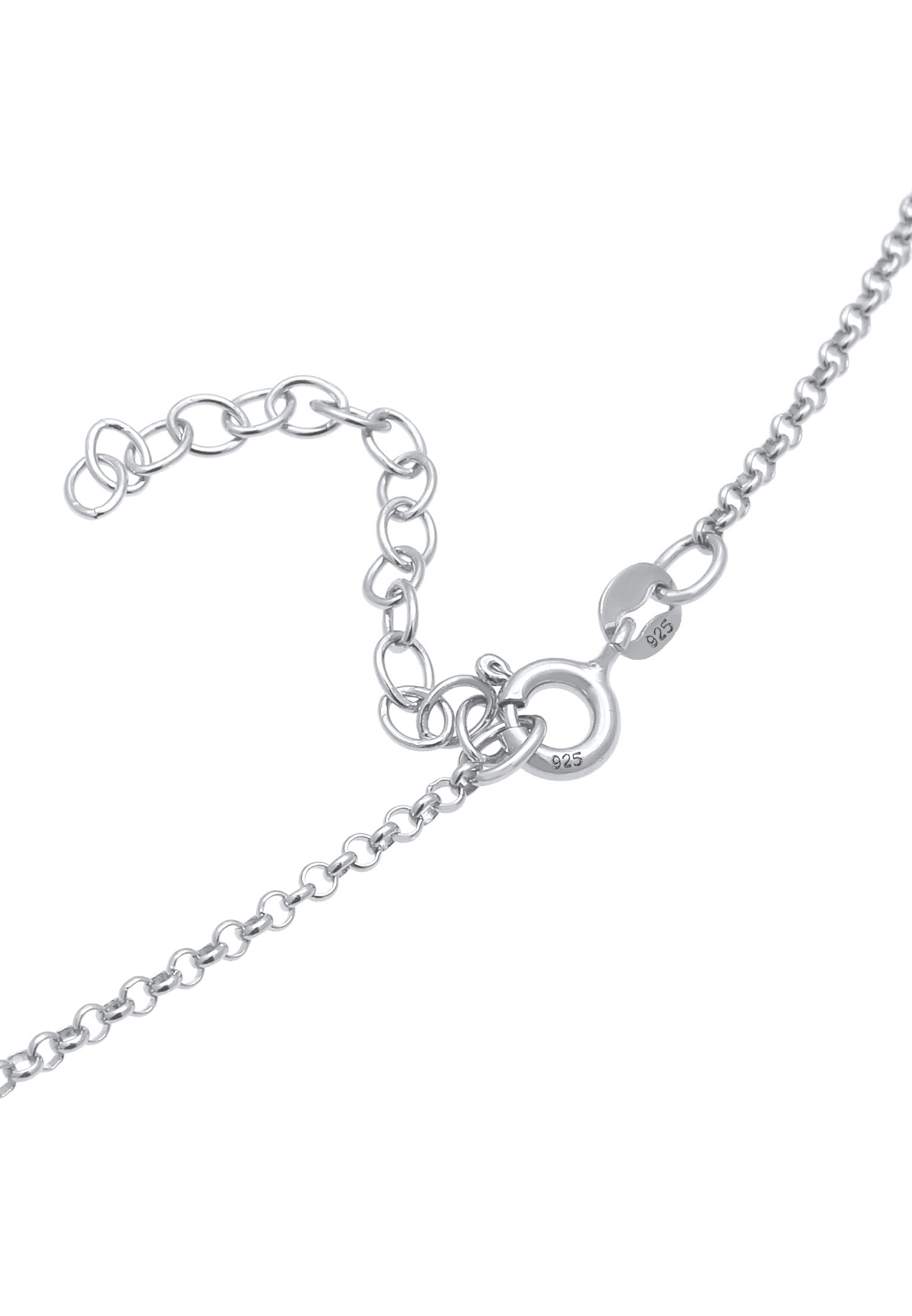 Elli Choker »Halskette Kreis Rund Coin Layer Organic Vintage 925 Silber«