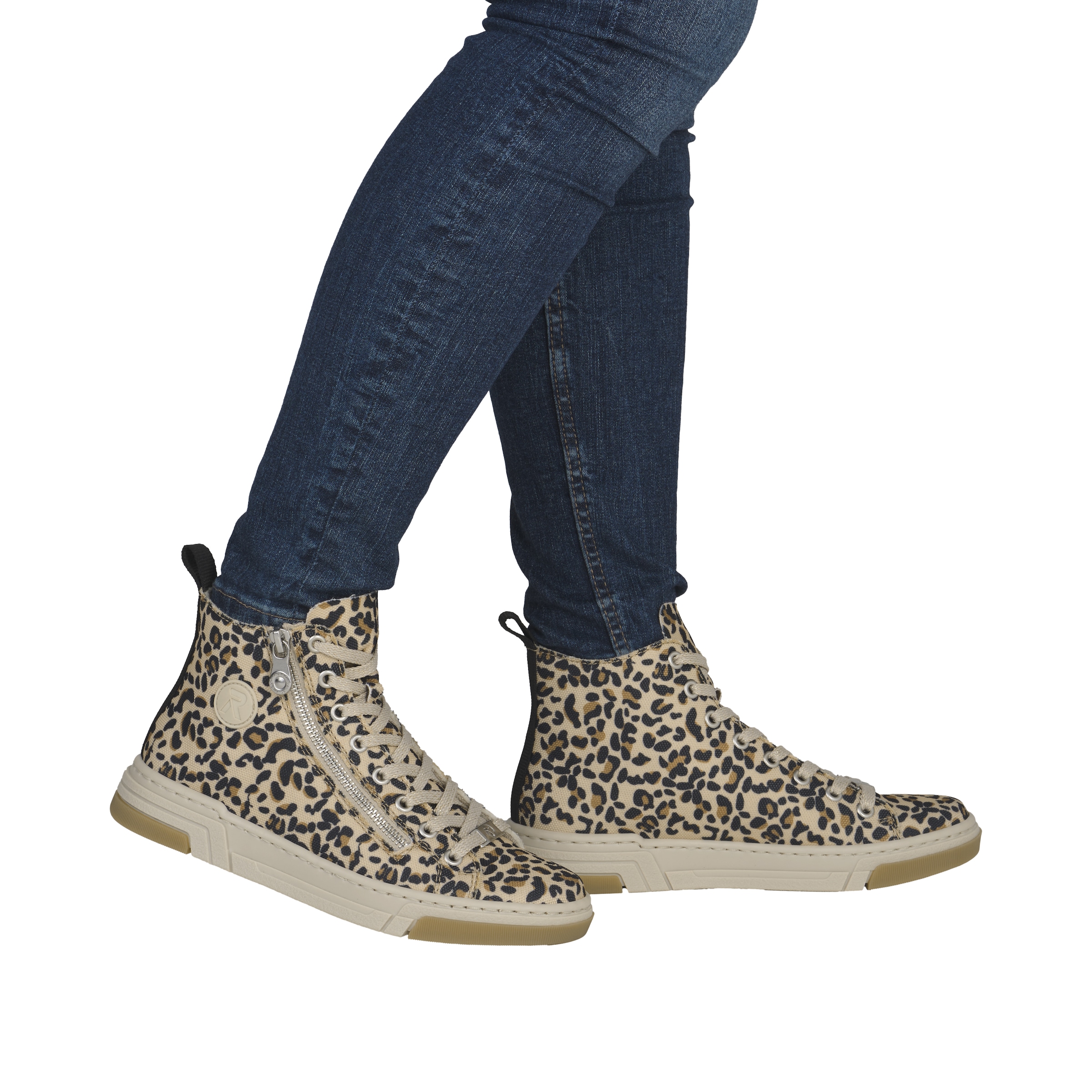 Rieker Schnürboots  High Top Sneaker, trendy Stiefelette mit seitlichem Reißverschluss