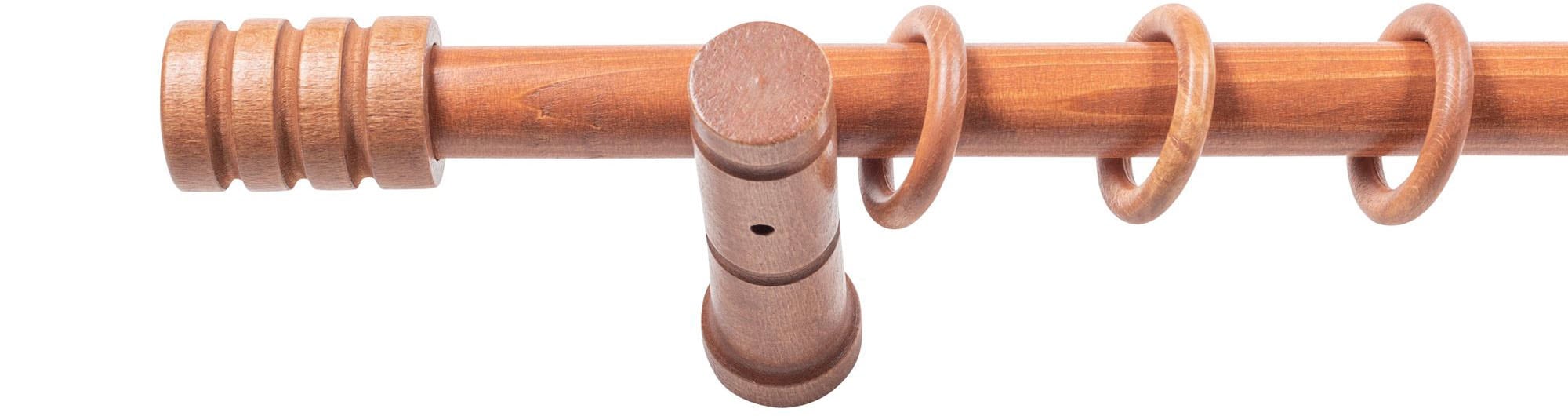 SN DECO GROUP Gardinenstange »Pisa«, 1 läufig-läufig, Fixmaß, 28 mm, Holz, verschiedene Längen und Farben, Komplettset