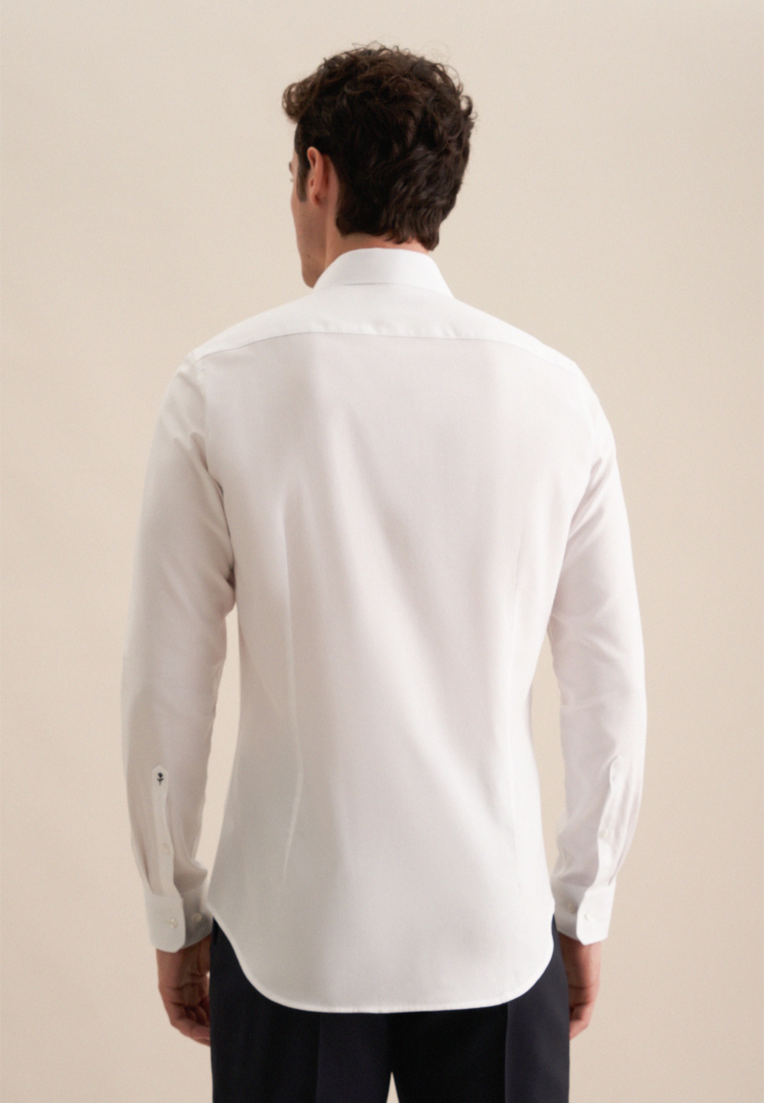 seidensticker Flanellhemd »Slim«, Slim Langarm Kentkragen Uni