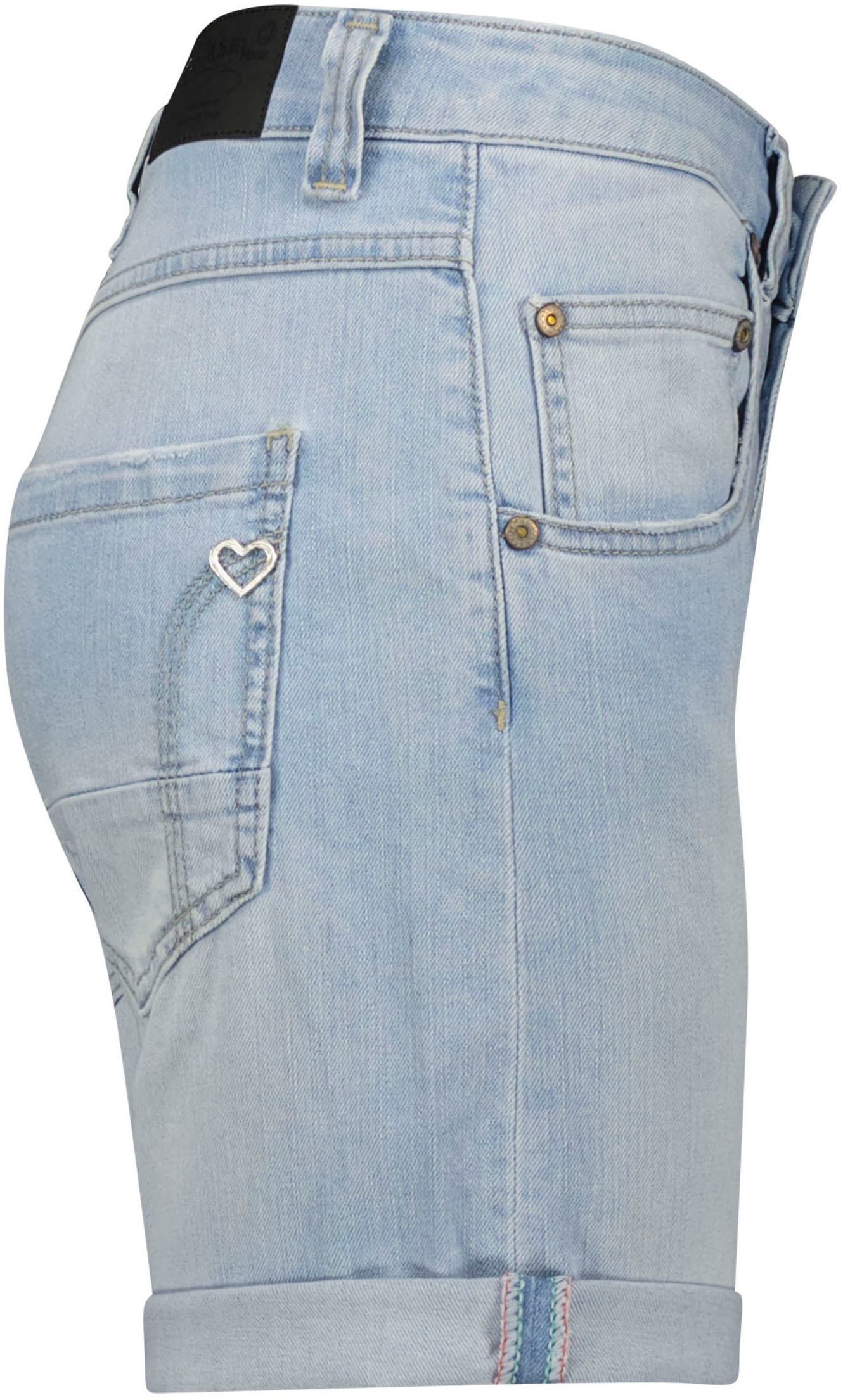 Please Jeans Shorts, mit sichtbarer Knopfleiste