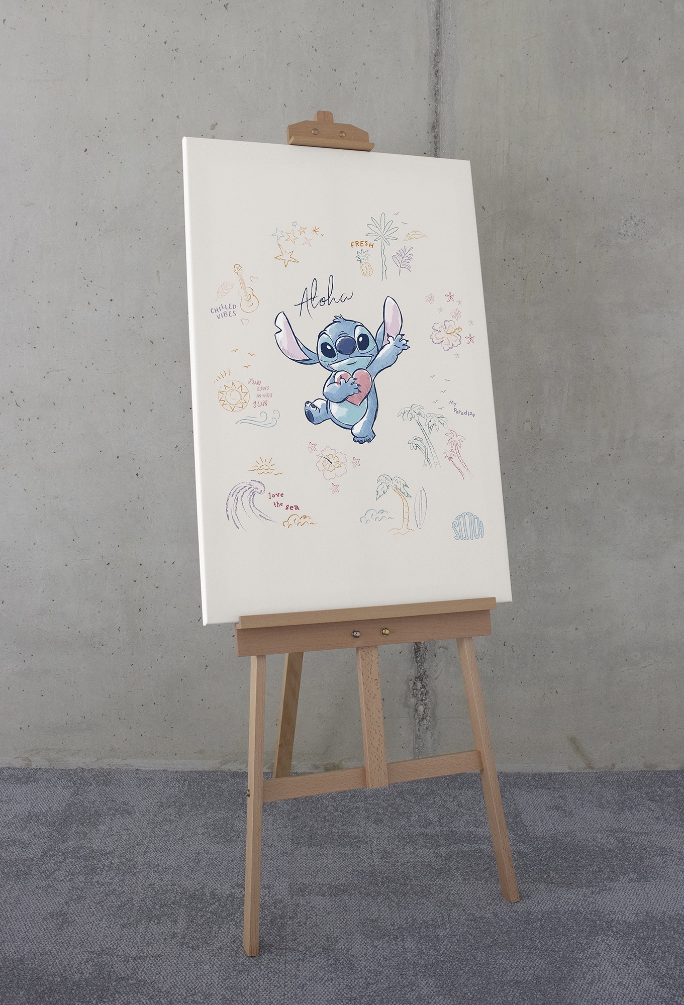 Komar Leinwandbild »Disney Lilo and Stitch In the Sun«, Disney, (1 St.), 60 x 90 cm (Breite x Höhe) - Kinderzimmer, Dekoration