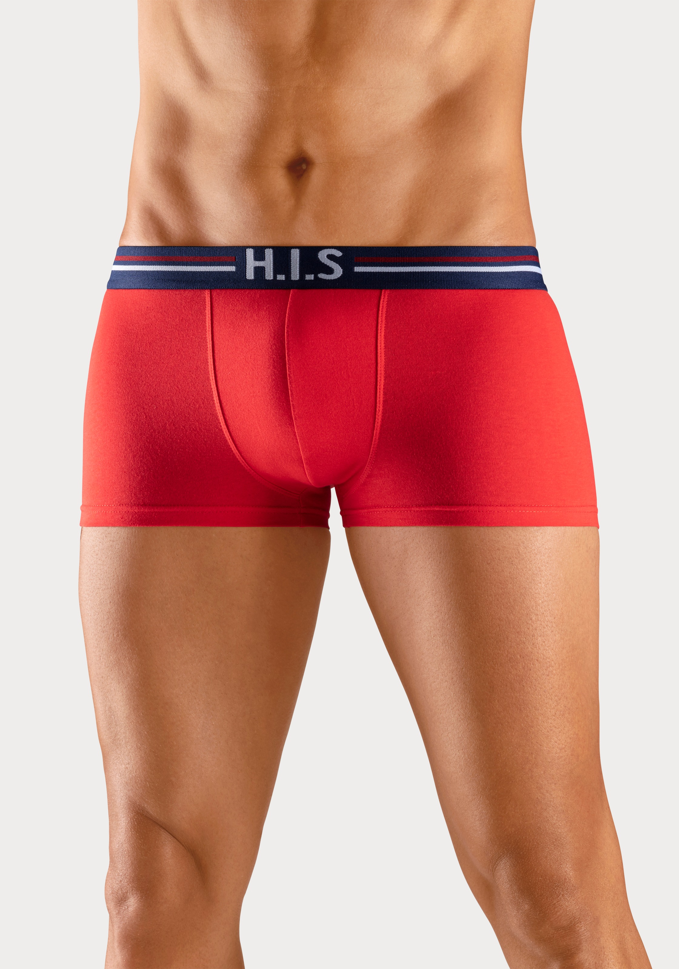 H.I.S Boxershorts, (Packung, 5 St.), in Hipster-Form mit Streifen und  Markenlogo im Bund online kaufen bei OTTO