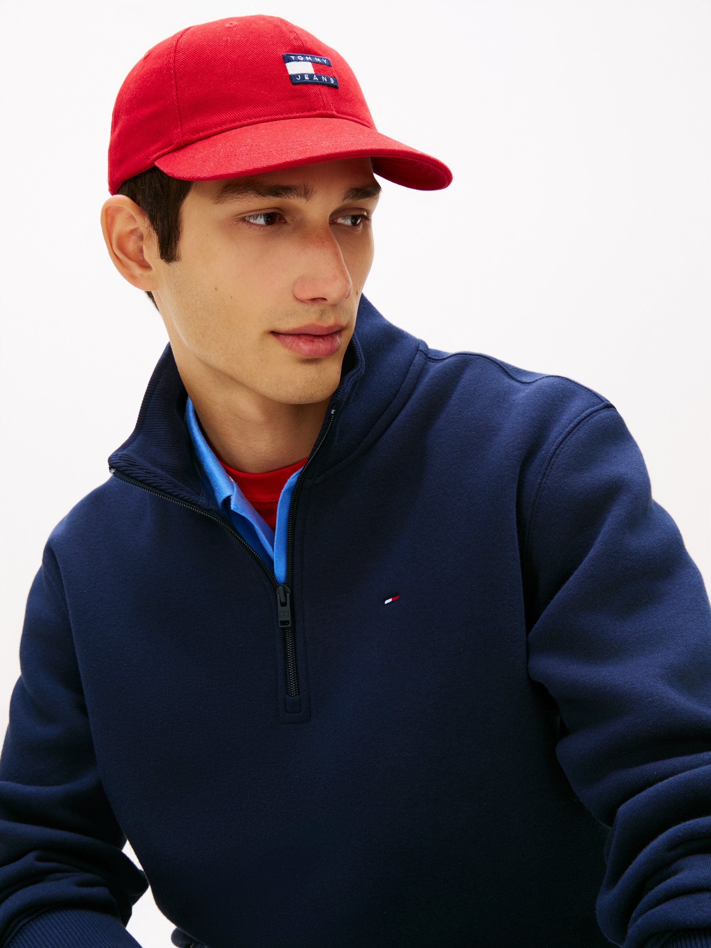 Tommy Jeans Sweatshirt »TJM REGULAR  FLEECE 1/4 ZIP MOCK NECK«, mit Fleece

