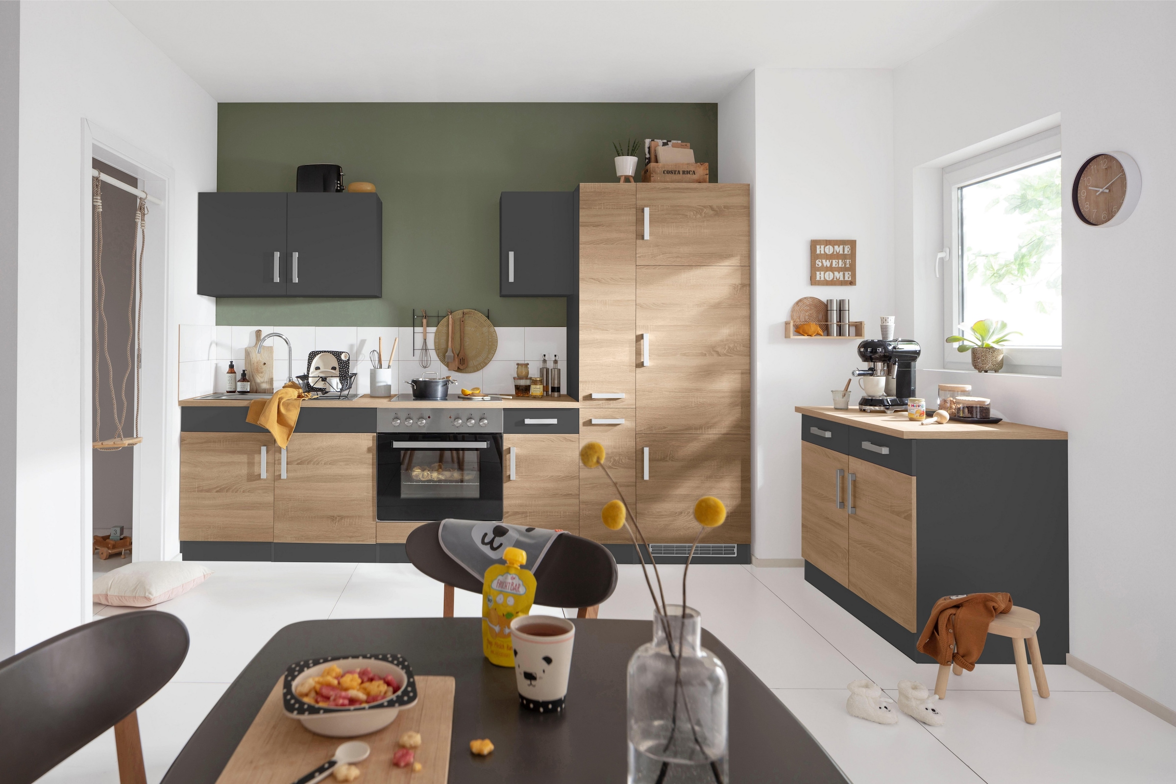 KOCHSTATION Küchenzeile »KS-Gera« Breite 300 cm, wahlweise mit E-Geräten, mit Arbeitsplatte