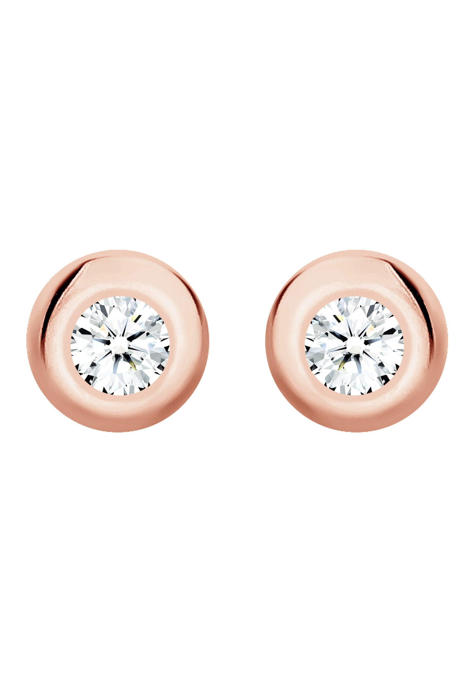 Elli DIAMONDS Paar Ohrstecker »Ohrringe Ohrstecker Diamant Diamant Weiß Brillantschliff (0.06 ct) 925 Sterling Silber«