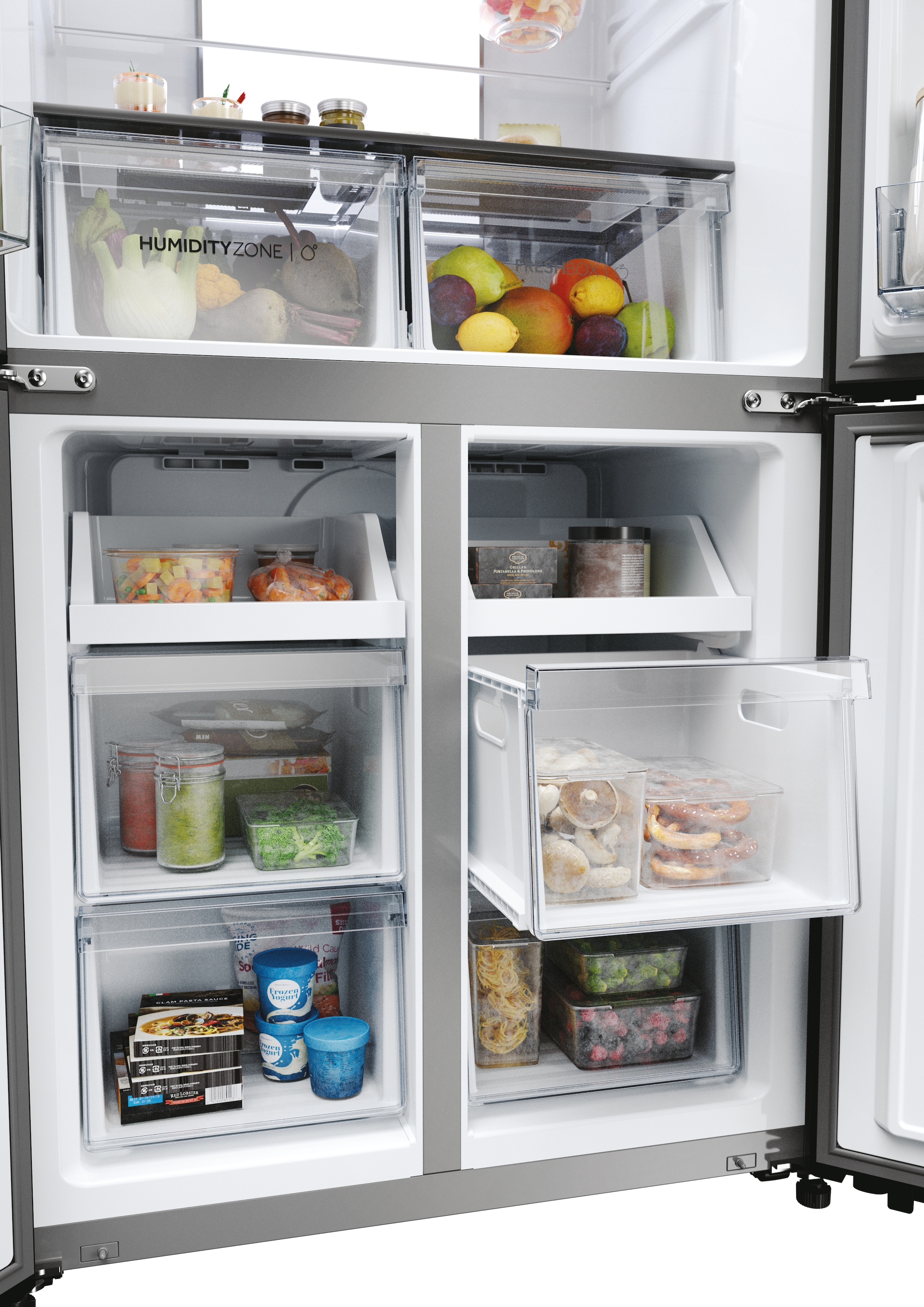 Haier Multi Door »HCR7818DWPT«, 182 cm hoch, 83 cm breit, Wasserdispenser, Humidity Zone