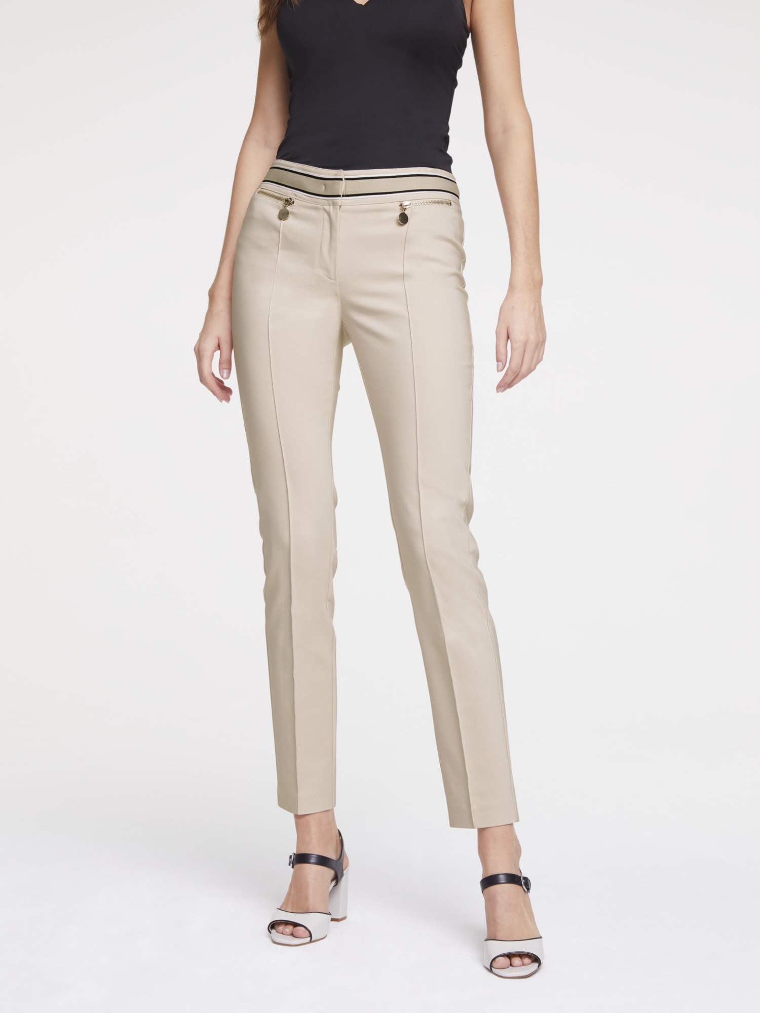 RICK CARDONA by Heine Stretch-Hose, mit Kontrastbund