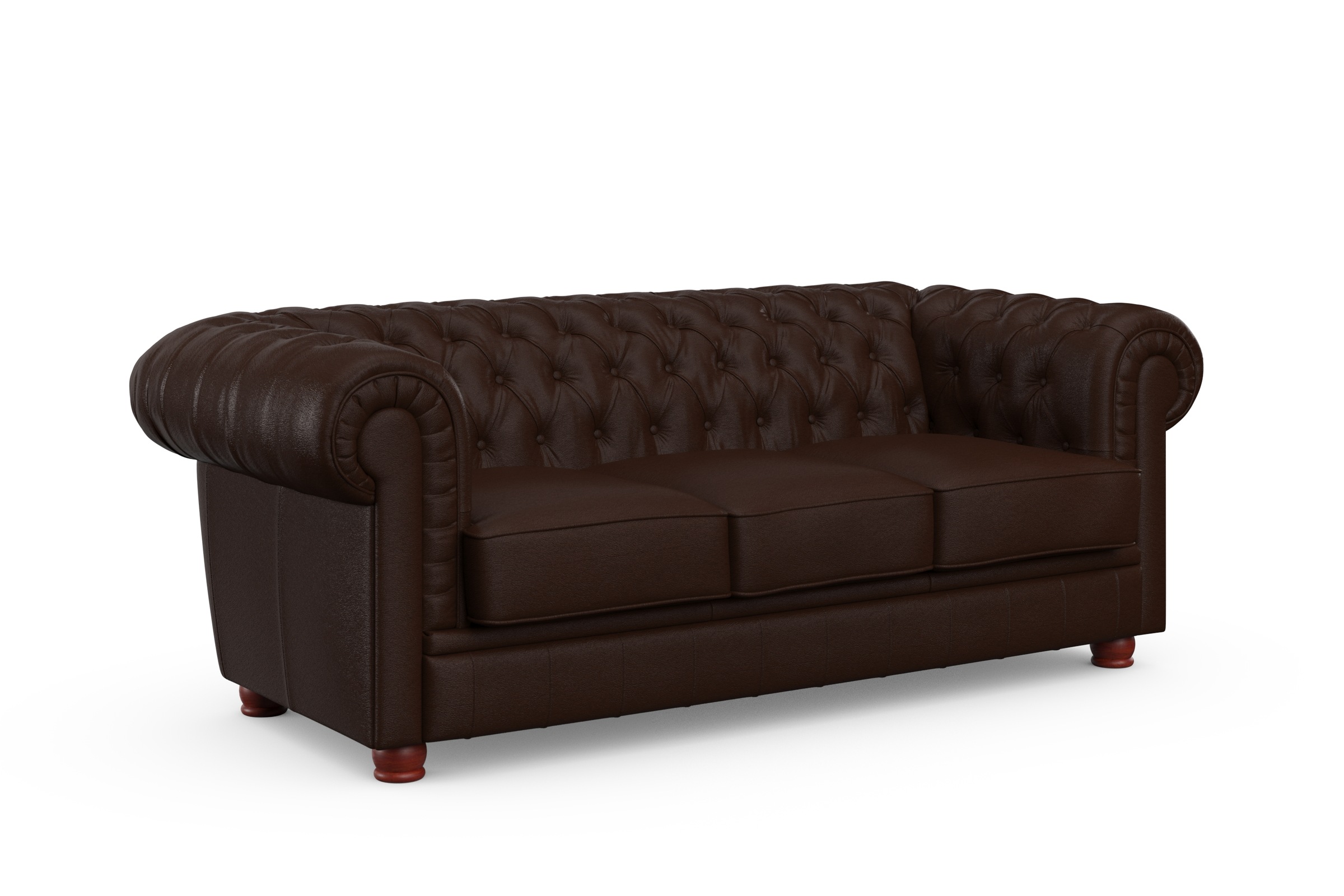 Max Winzer® Chesterfield-Sofa »Kent edel und bequem, tolle Detailverarbeitung, komfortable Armlehnen«, 3-Sitzer mit aufwendiger Knopfheftung, Breite 205 cm