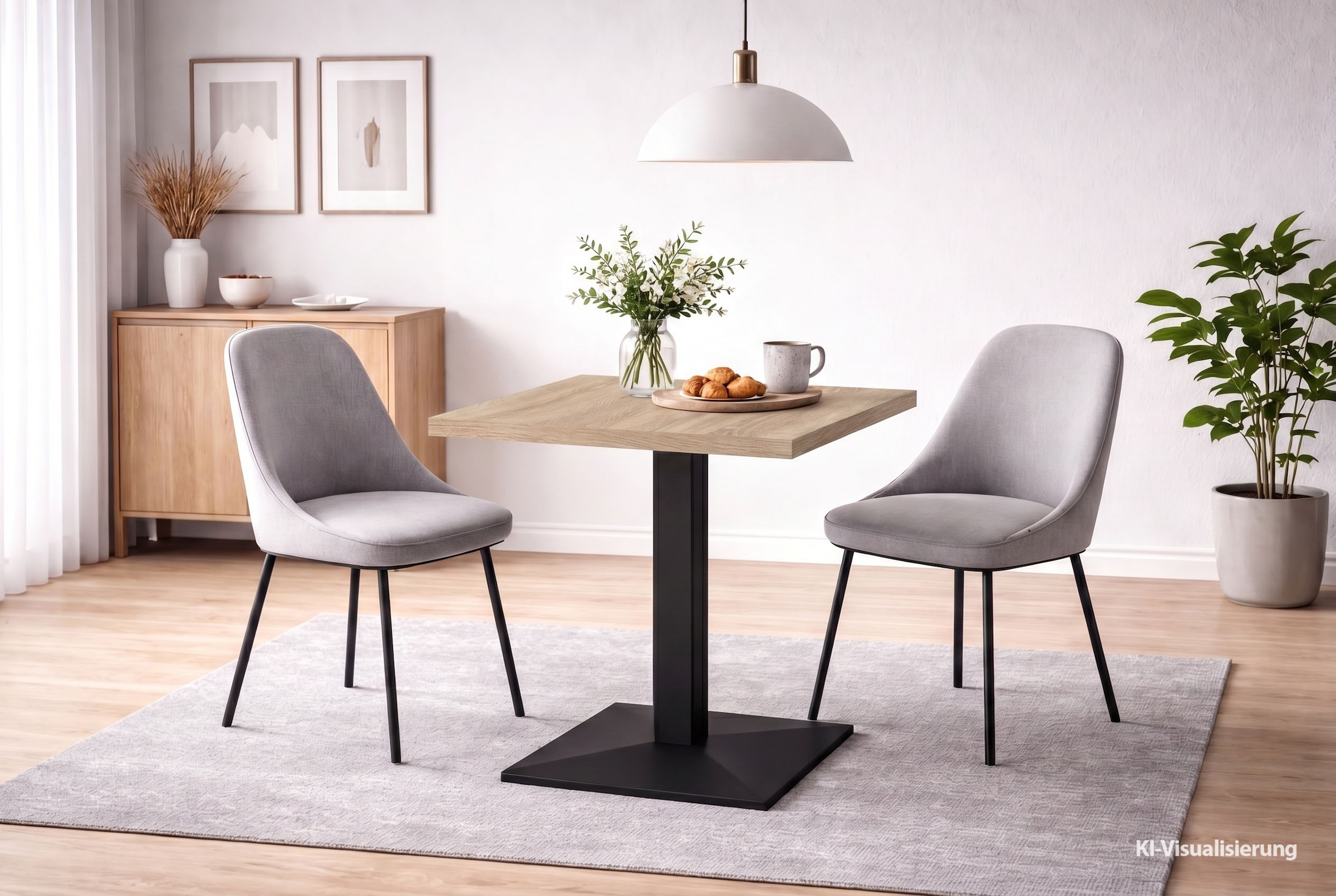 Mäusbacher Bistrotisch »Big Bistro Metall« Quadrat-Säulengestell, eckige Platte BHT 70x75x70 cm