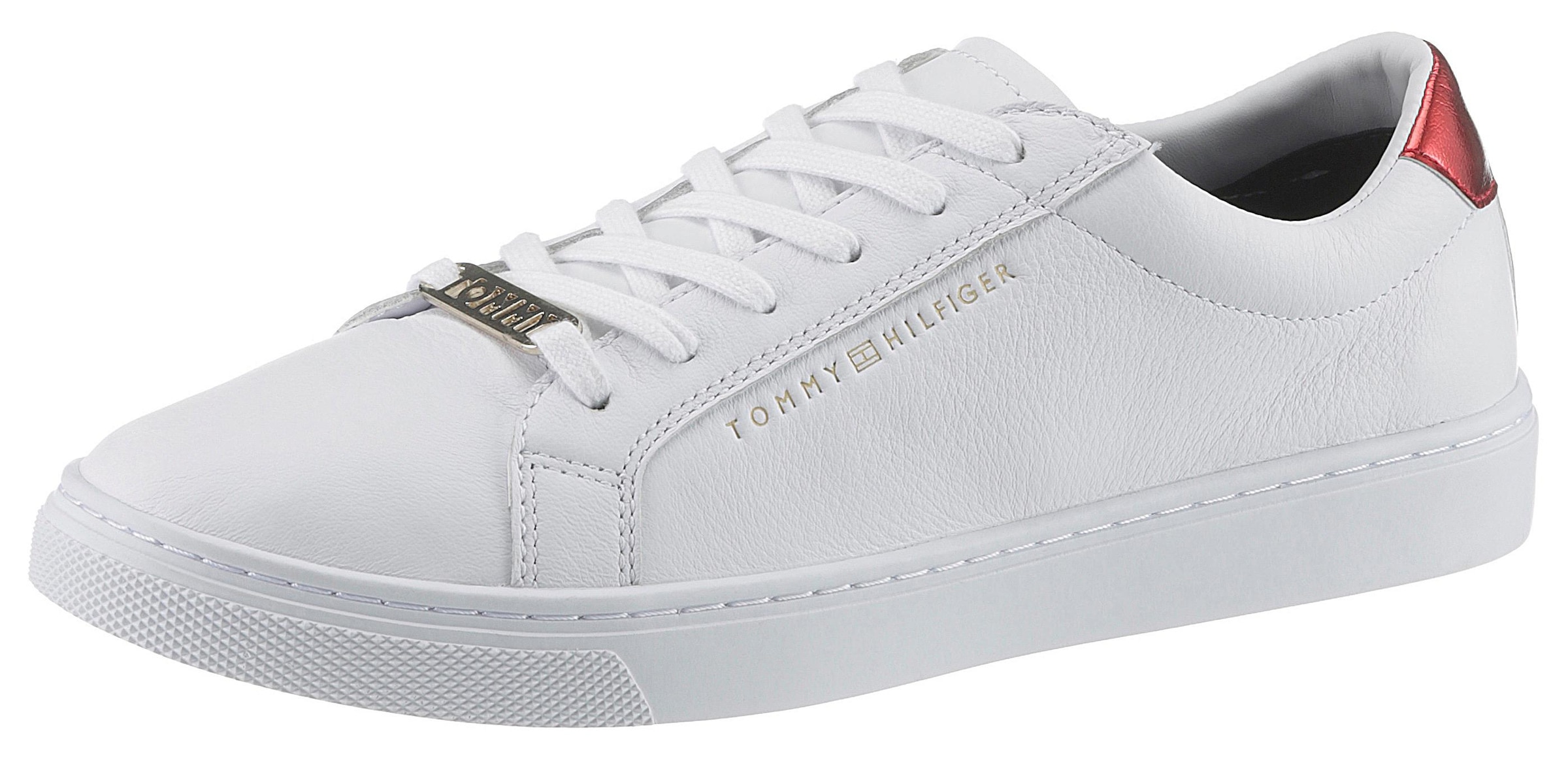 Tommy Hilfiger Sneaker »ESSENTIAL SNEAKER«, Tommy Hilfiger Schriftzug außen, Freizeitschuh, Halbschuh, Schnürschuh