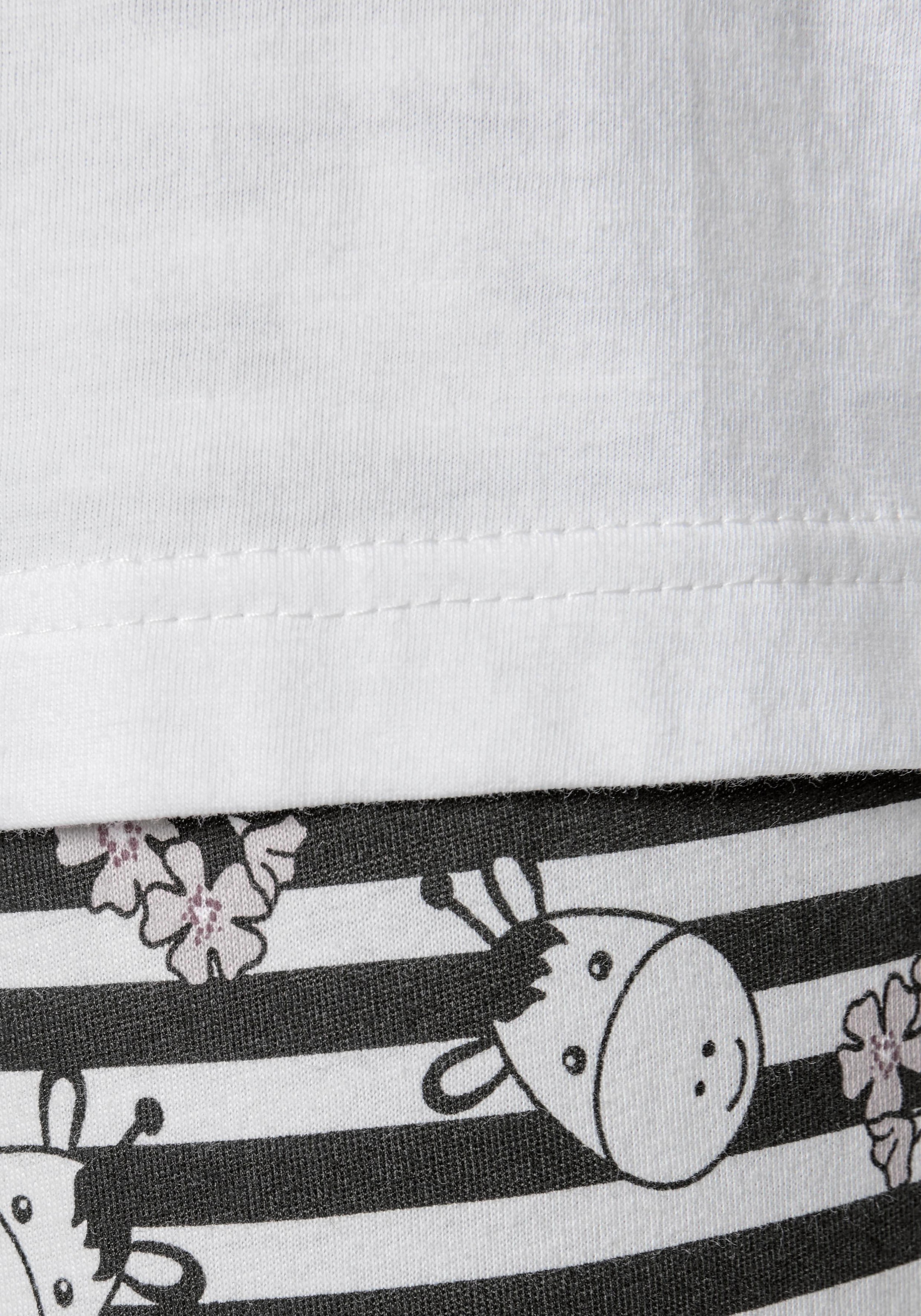 Vivance Dreams Pyjama, (4 tlg., 2 Stück), mit verspieltem Tierprint