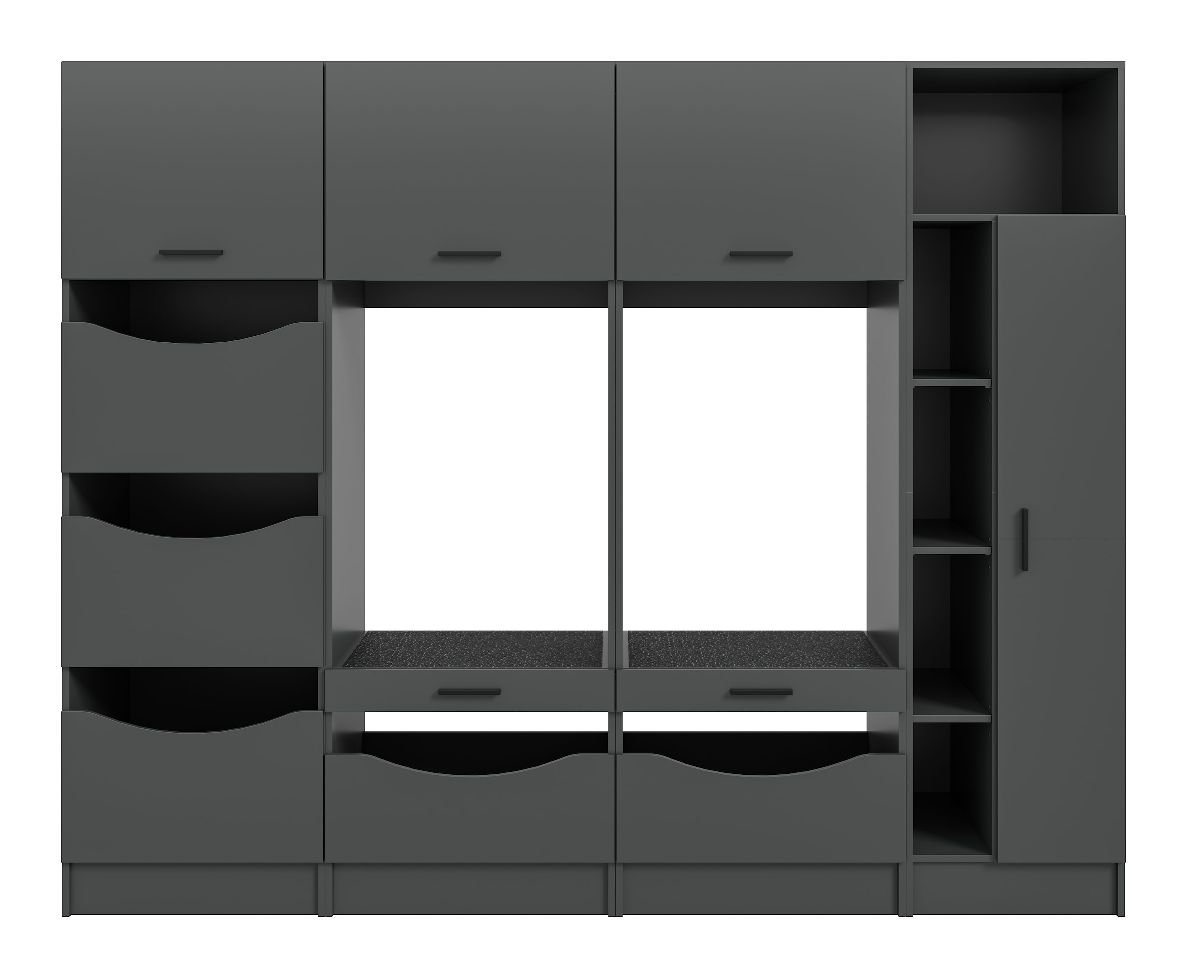 welltime Mehrzweckschrank-Set »FALAS, TOPSELLER!, 4-teilig, Hauswirtschaftsraum Set, Breite 292 cm« 2x Waschmaschinenumbau-, 1x Wäsche- & 1x Mehrzweckschrank, 