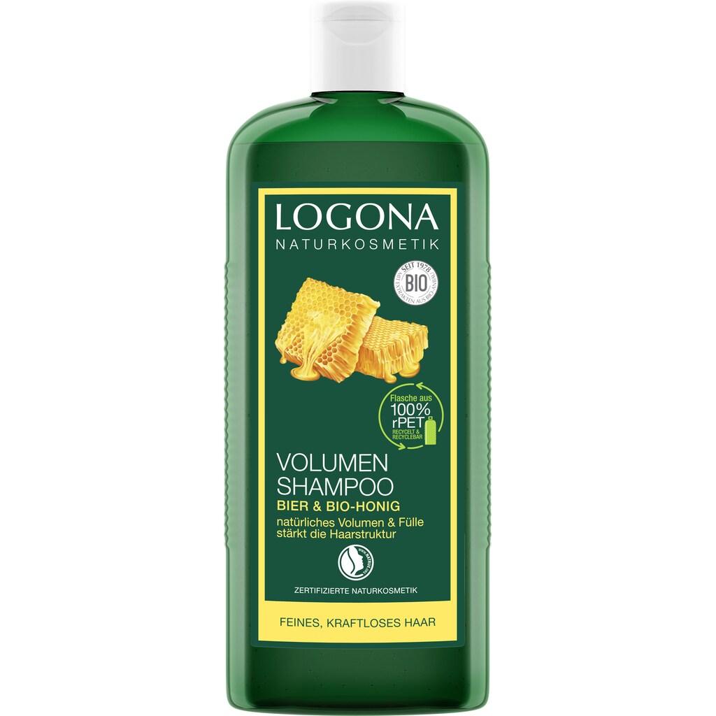 LOGONA Haarshampoo »Logona Volumen Shampoo Bier & Bio-Honig«