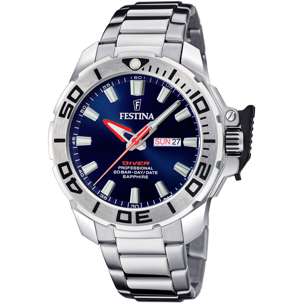 Festina Quarzuhr »Diver Collection, F20665/1«, (Set, 2 tlg., mit Wechselband)