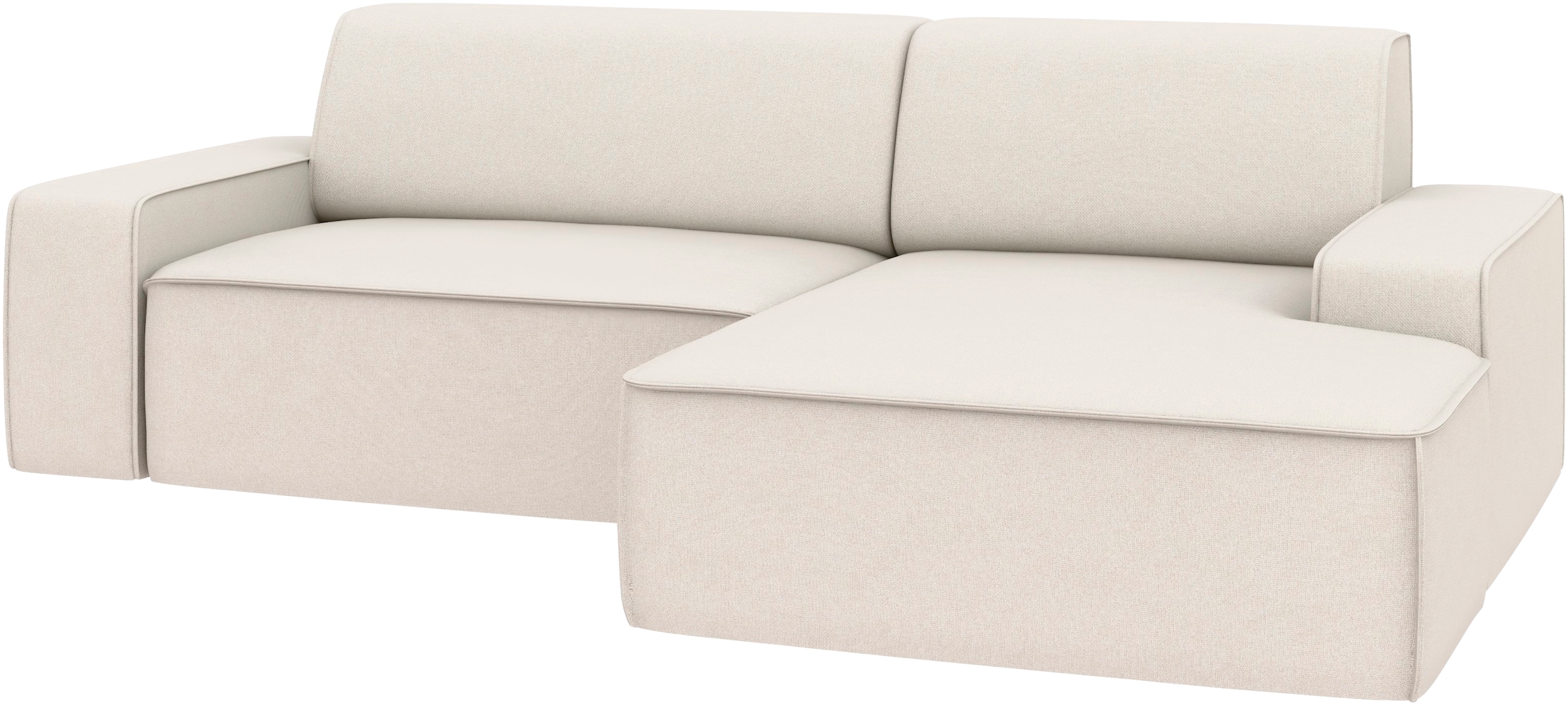 TRENDMANUFAKTUR Ecksofa »Graz, wahlweise mit Sitzvorschub und Bettkasten, L-Form, Breite 246 cm« in Cord-, haustierfreundlichem LEO Struktur- oder LUMOS-3D-Bezug