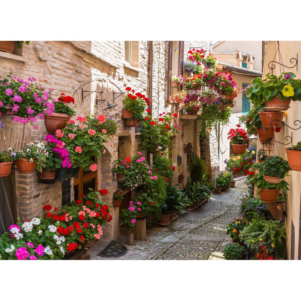 Papermoon Fototapete »Flower Alley in Spello«
