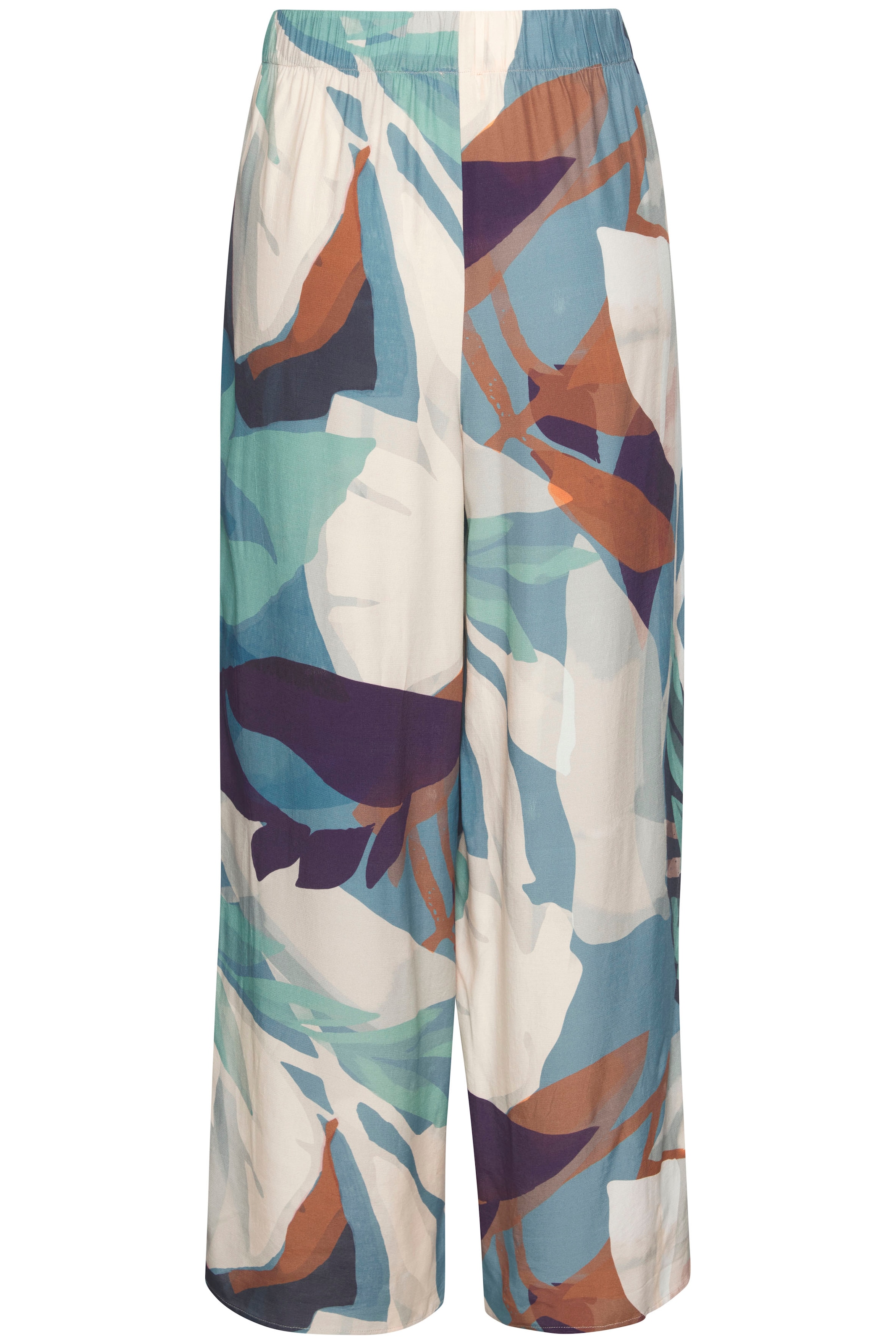 LASCANA Palazzohose, mit Alloverdruck, sommerliche Stoffhose mit weitem Bein