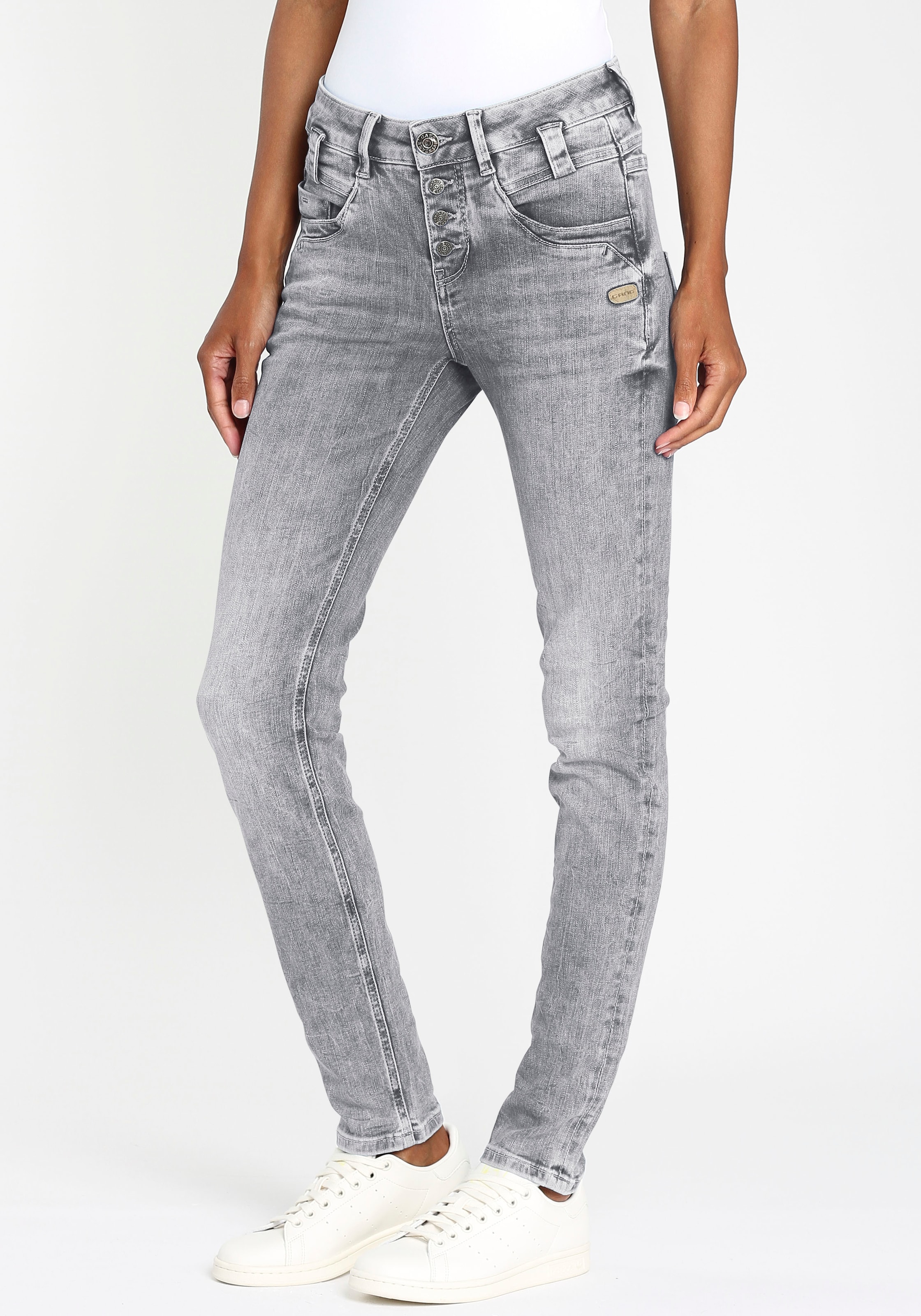 GANG Slim-fit-Jeans »94CARLI«, mit offener Knopfleiste