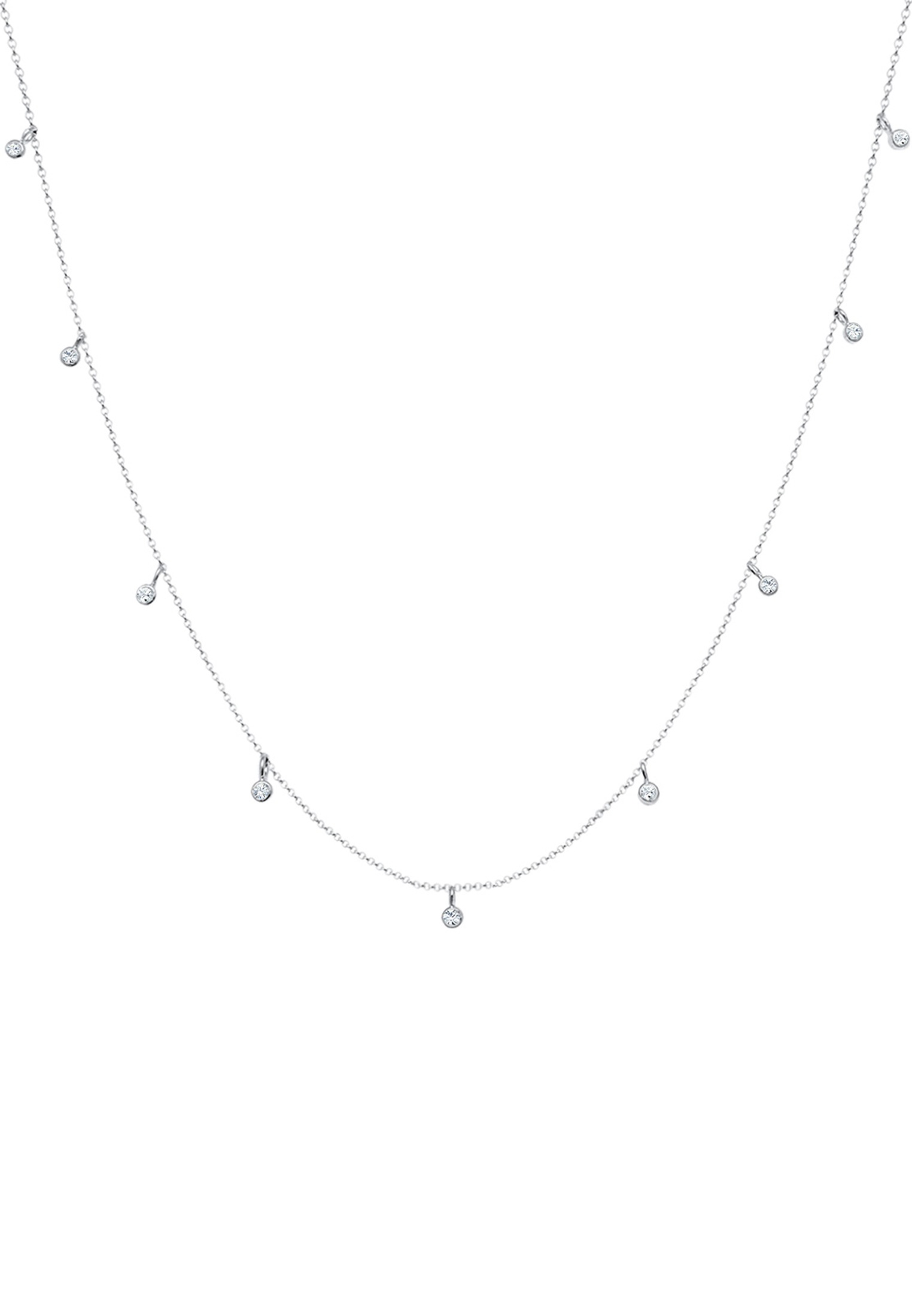 Elli Silberkette »Halskette Weiß 925 Sterling Silber, mit Kristallen von Swarovski®«