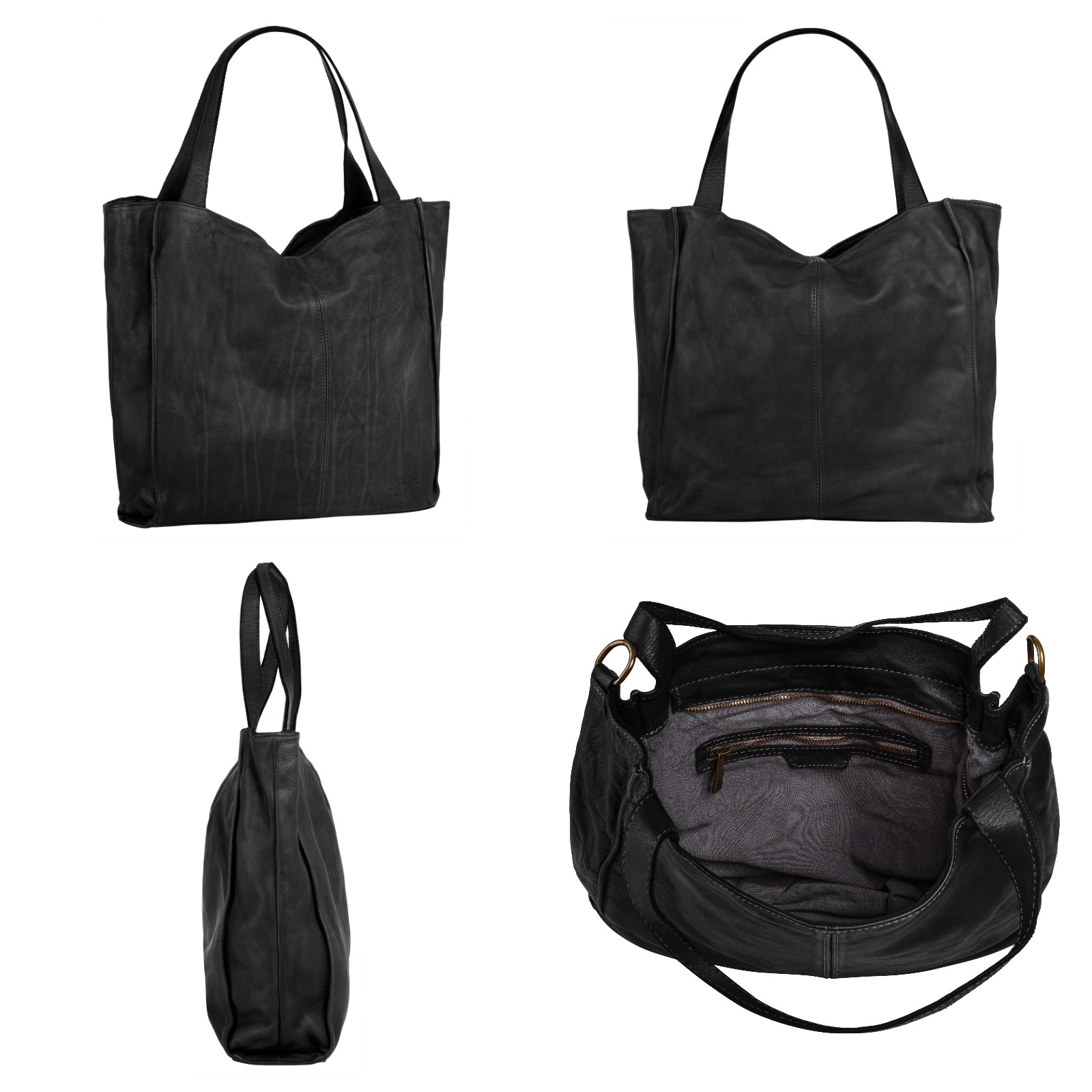 Samantha Look Shopper, echt Leder, Made in Italy