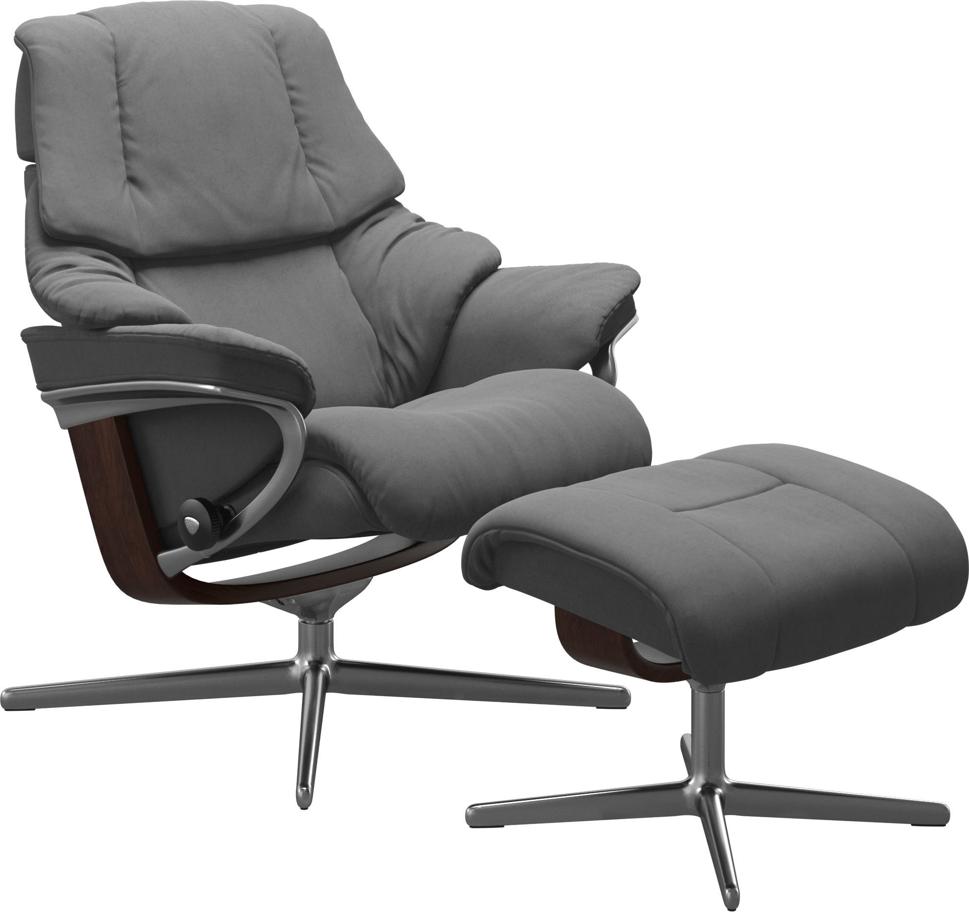 Stressless® Relaxsessel »Reno«, mit Cross Base, Größe S, M & L, Holzakzent Braun