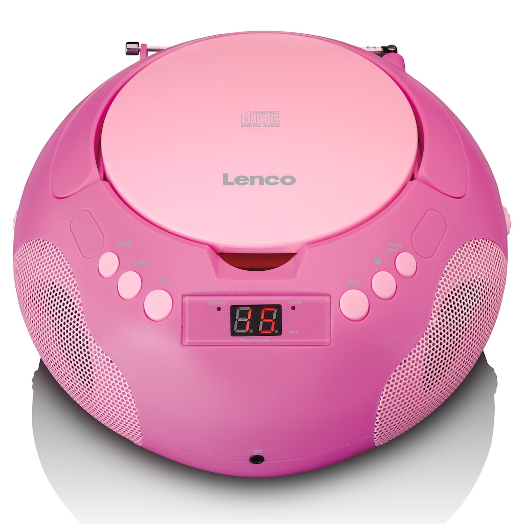 Lenco CD-Radiorecorder »SCD-620PK - Kinder CD-Player Radio Mikrofon«