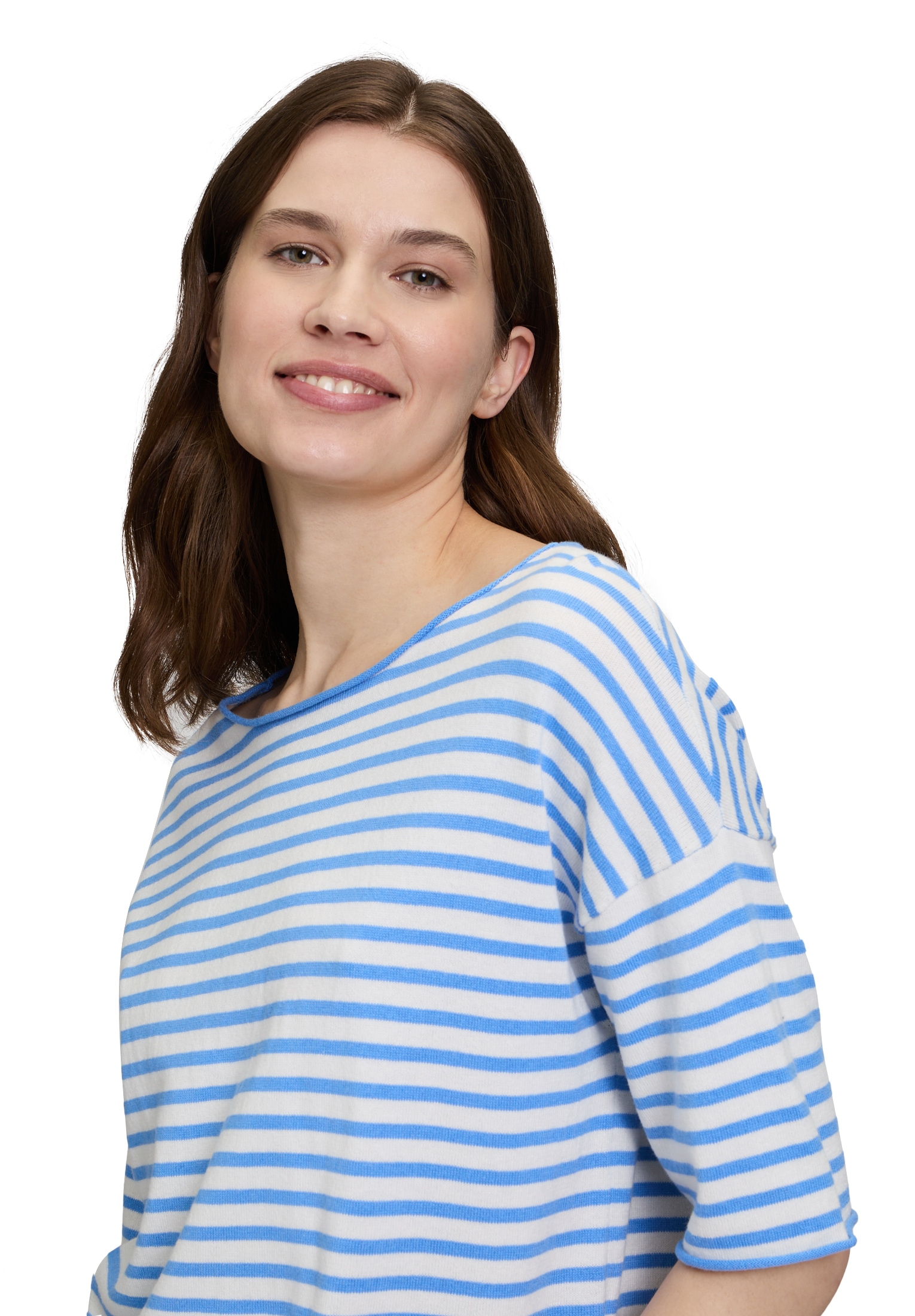Betty&Co Strickpullover »Strickpullover mit U-Boot-Ausschnitt«