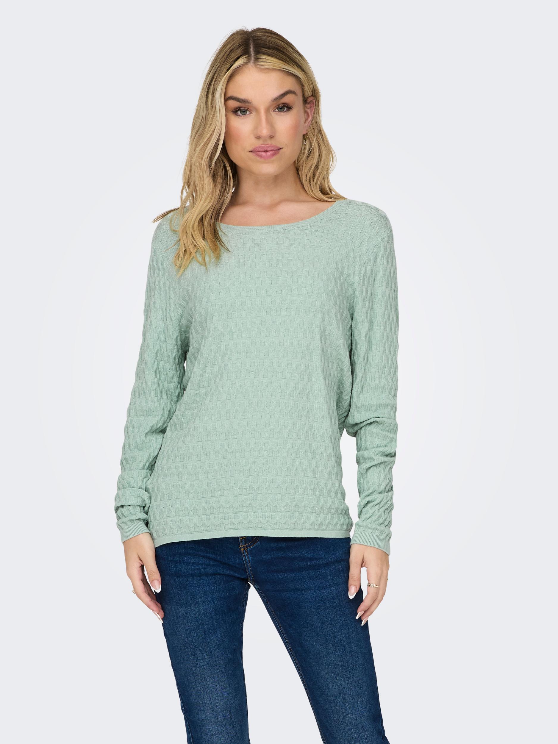 Rundhalspullover »ONLFAYE LIFE LS STRUC BOATNECK CC KNT«