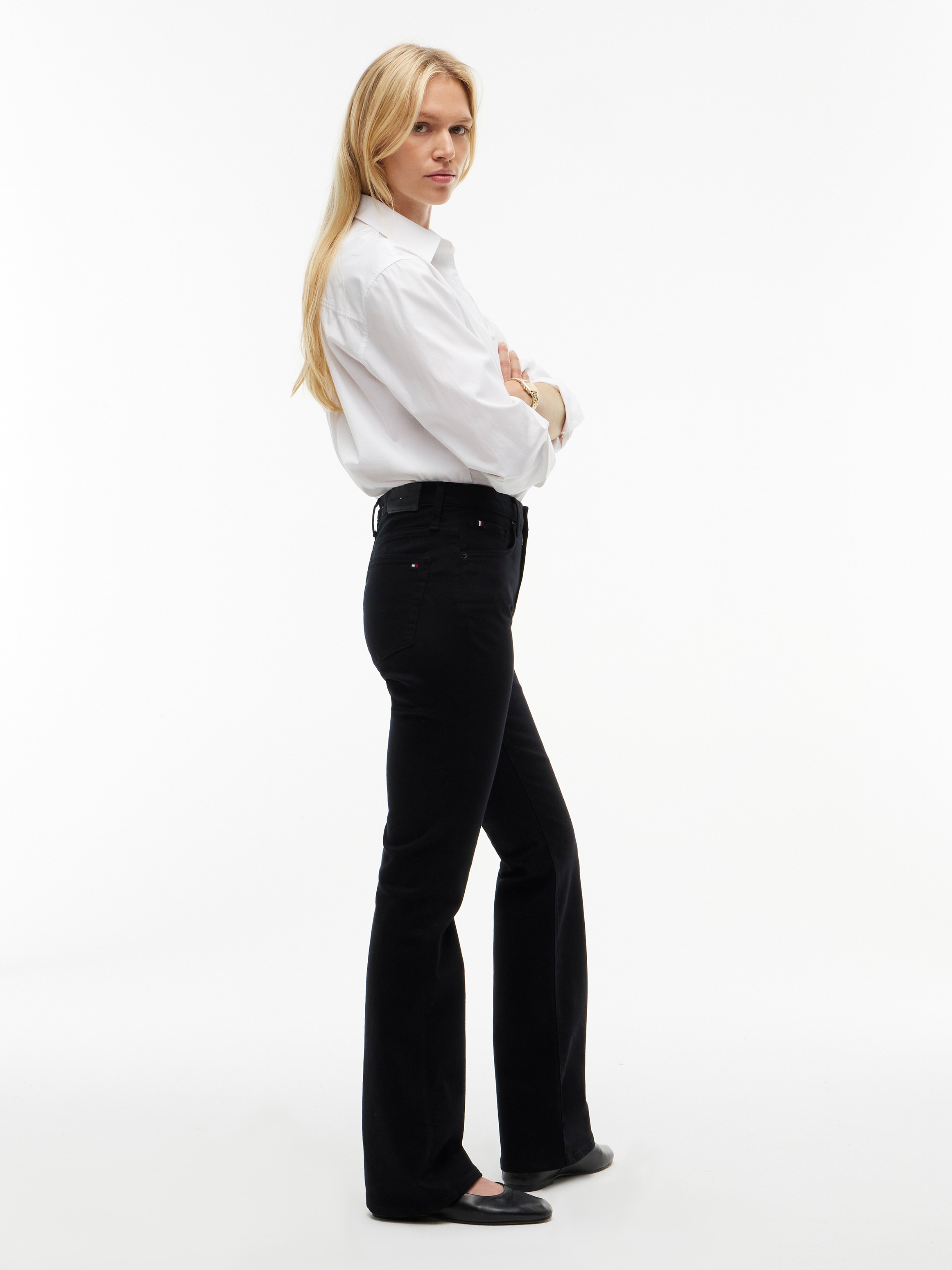 Tommy Hilfiger Bootcut-Jeans »SKYE MID RISE BOOTCUT STAY BLACK« Baumwollmischung, bootcut, mid waist