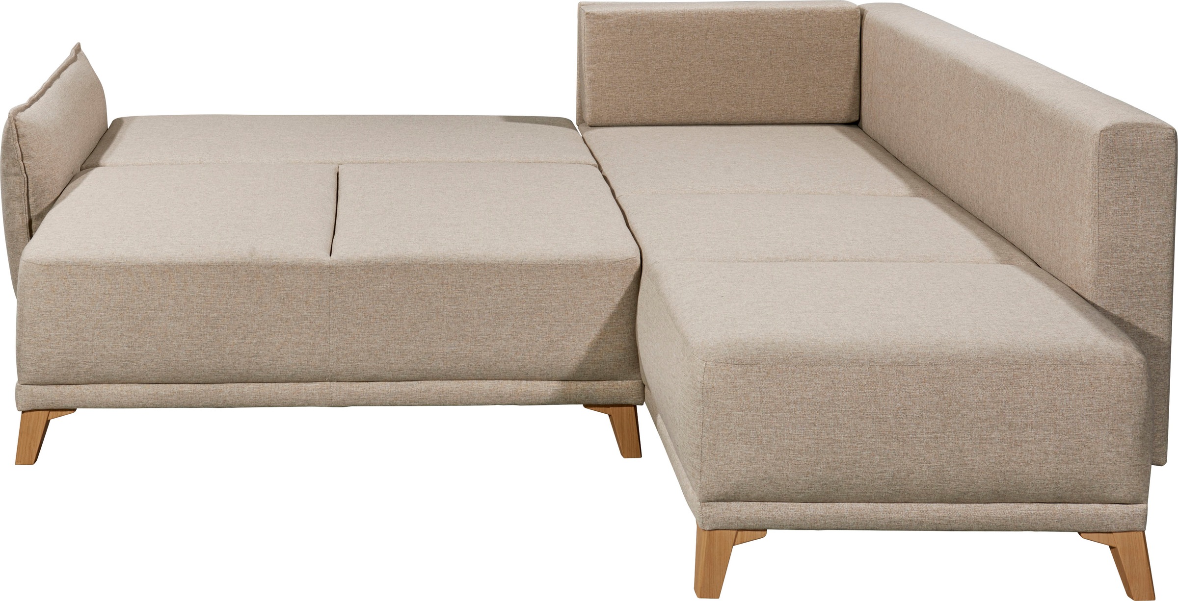 ED EXCITING DESIGN Ecksofa »Pamplona L-Form«, mit Bettfunktion, Bettkasten, Rücken- und Zierkissen, frei im Raum