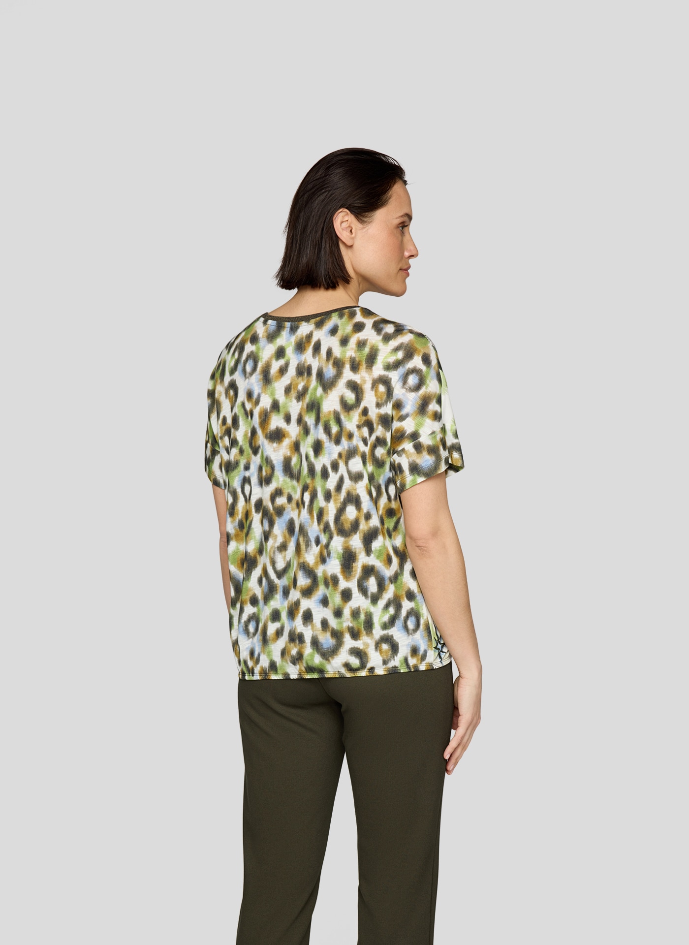 Rabe Kurzarmshirt, im Animal-Look