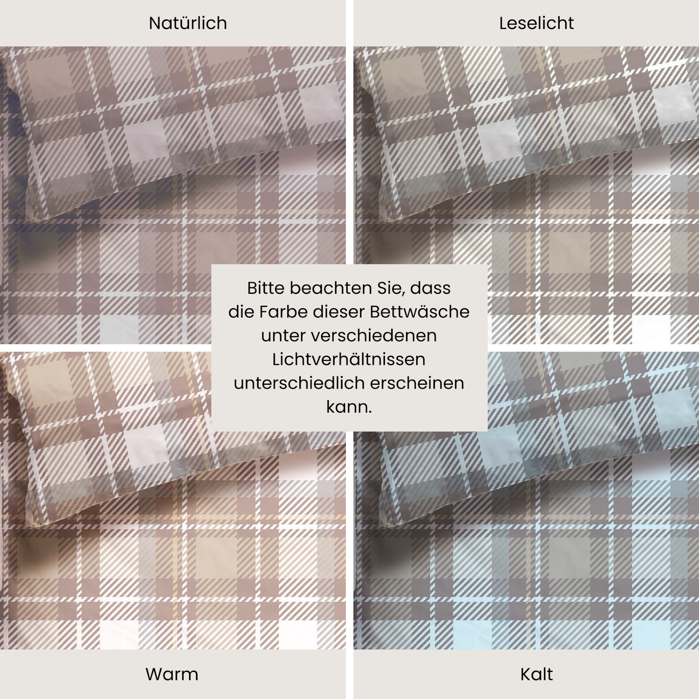 Schiesser Bettwäsche »Metor aus weichem Baumwollflanell mit Winterkaros« 2 Stk. tlg. Made in Green