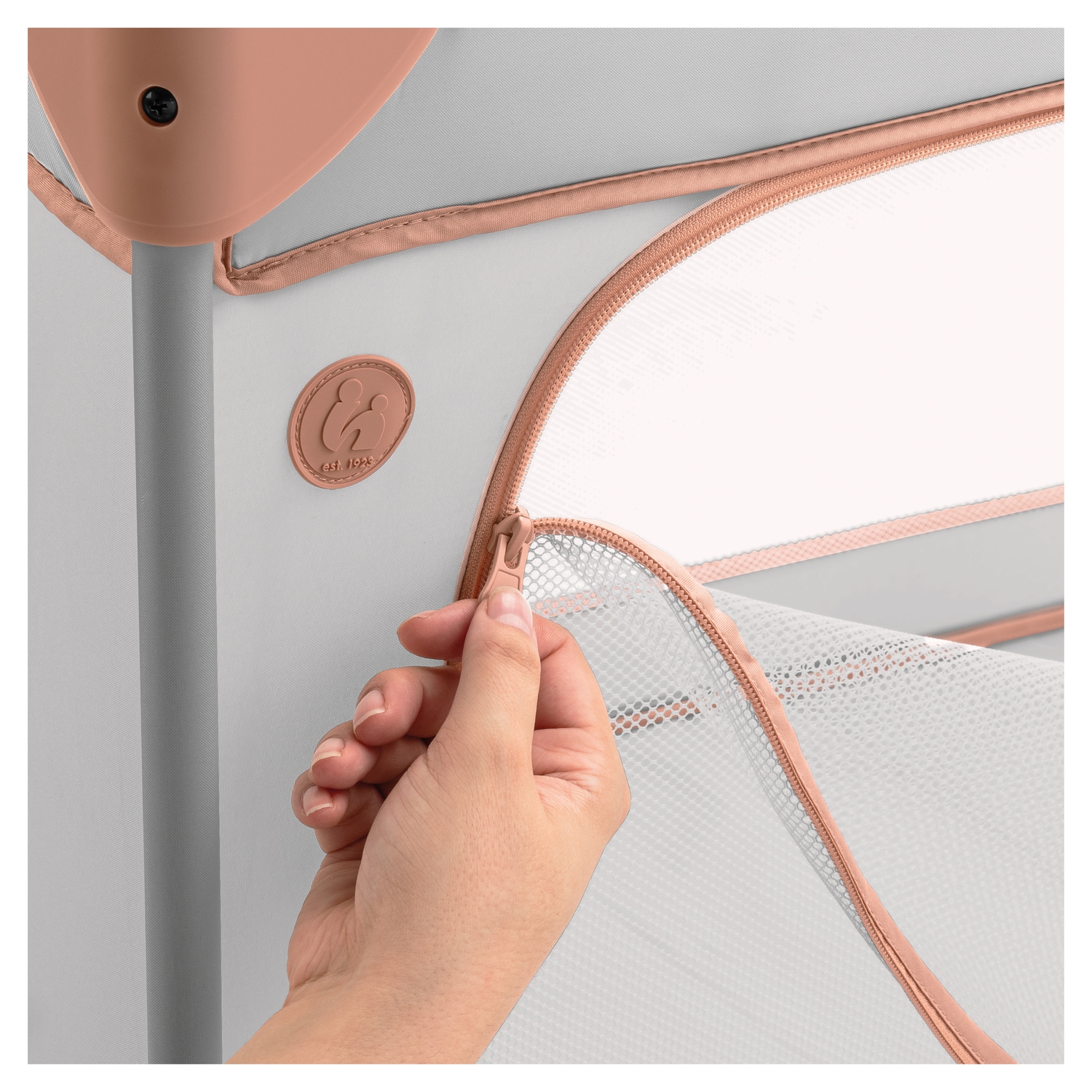 Hauck Baby-Reisebett »Dream N Play Plus, Dusty Cork«, Vorderausstieg