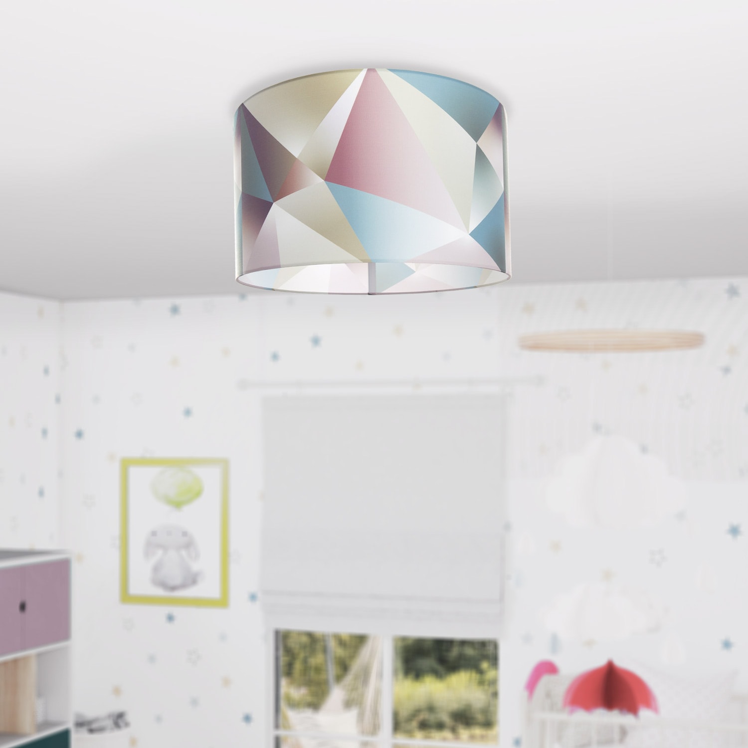 Paco Home Deckenleuchten »Kosy 310«, 1 flammig, Leuchtmittel E27 | ohne Leuchtmittel, Deckenlampe LED Wohnzimmer Und Schlafzimmer, Pastellfarben, E27