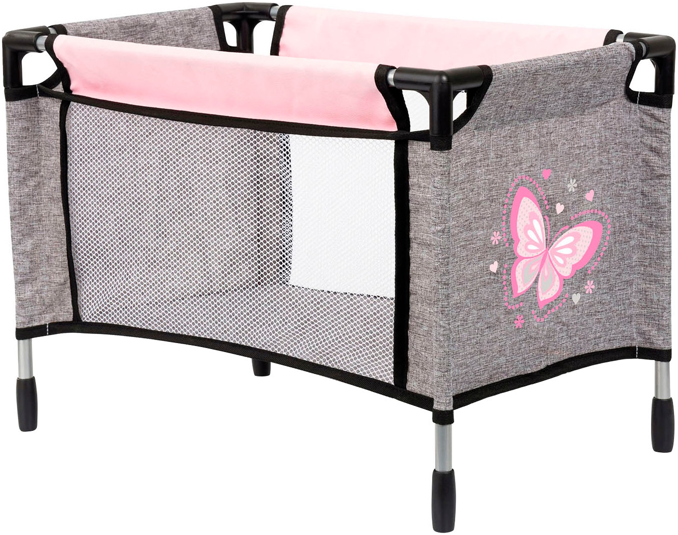 Bayer Kombi-Puppenwagen »Xeo Mega, grau/rosa«, (Set)