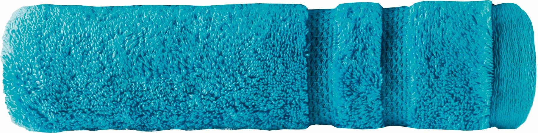 Egeria Badetuch »Micro Touch«, (1 St., Badetuch 70 x 140 cm), Uni Programm mit Streifenbordüre, extrem saugfähig, reine Baumwolle
