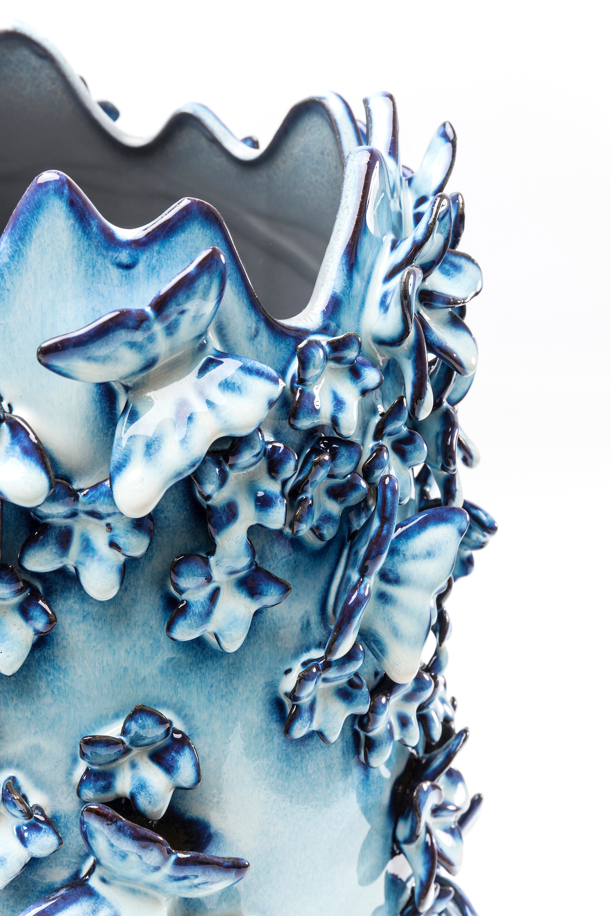 Kare Design Dekovase »Butterflies Lightblue 50cm«