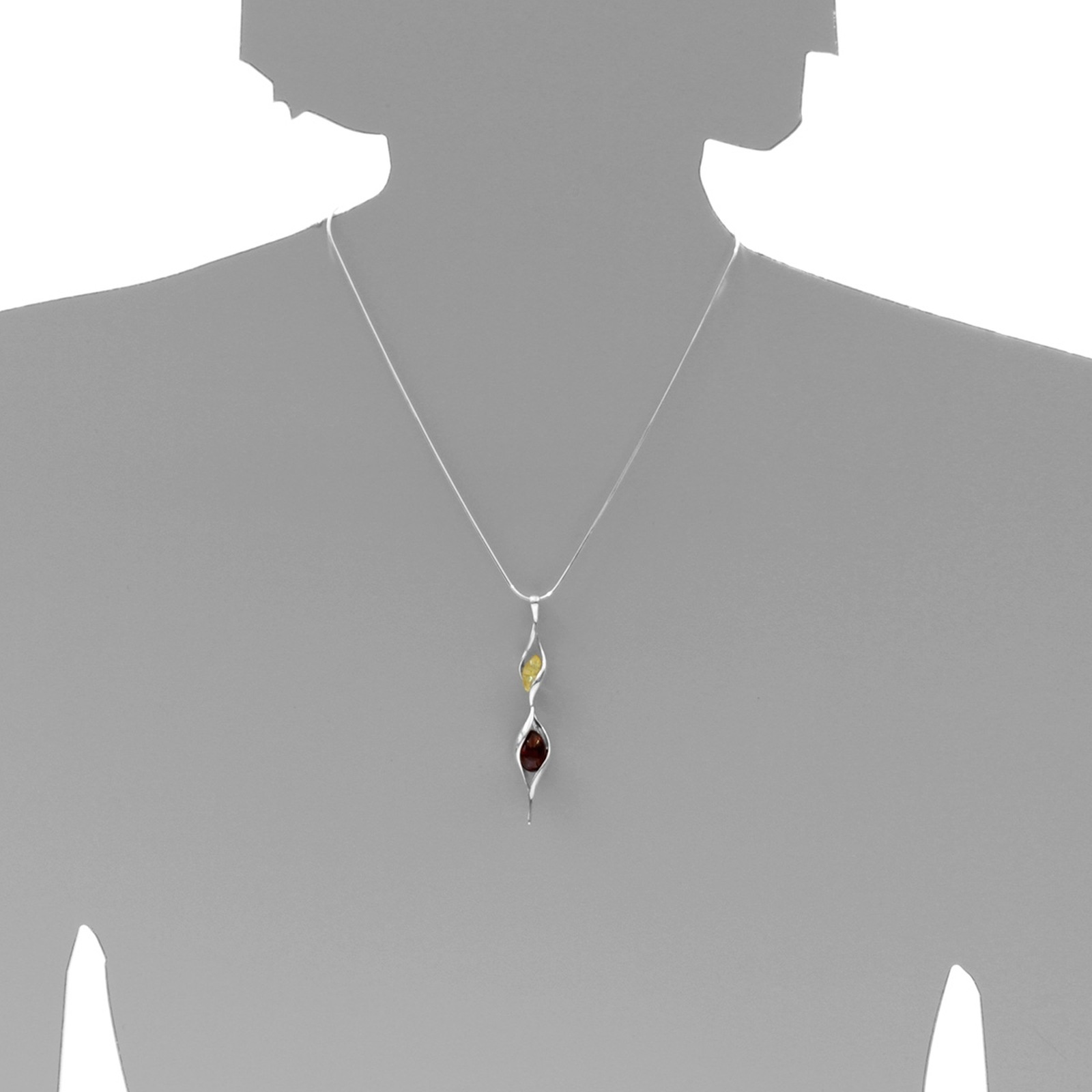 OSTSEE-SCHMUCK Kette und Anhänger Set »- Juna - Silber 925/000 - Bernstein«