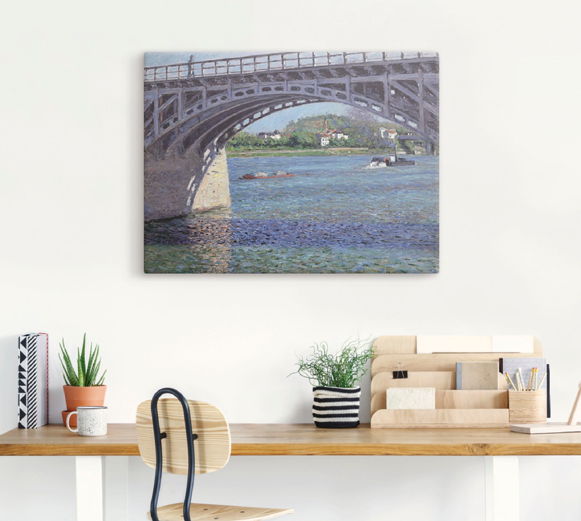 Artland Wandbild »Die Brücke bei Argenteuil. Um 1883«, Brücken, (1 St.), als Leinwandbild, Wandaufkleber oder Poster in versch. Größen